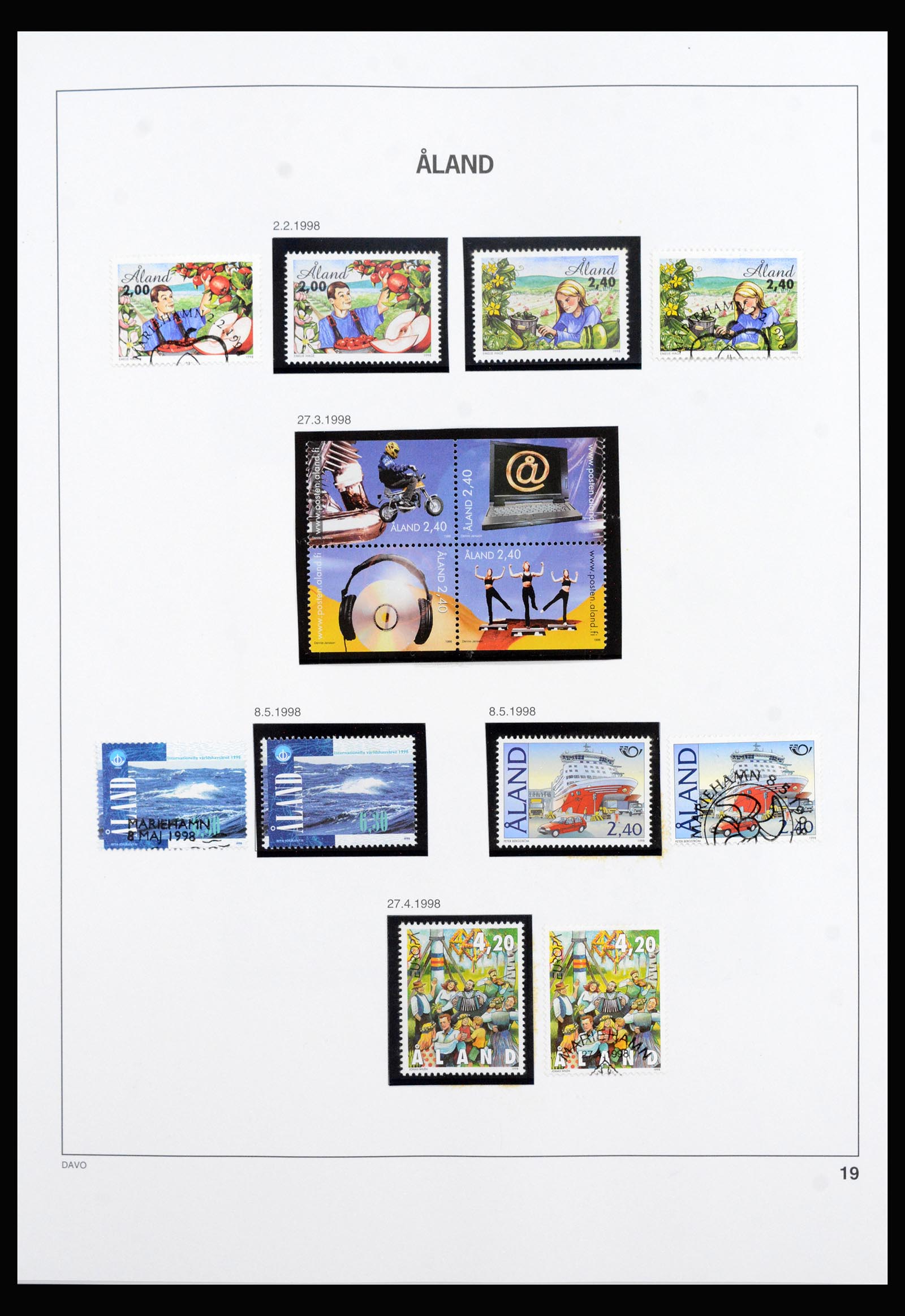 40312 0020 - Postzegel verzameling 40312 Aland 1986-2022!