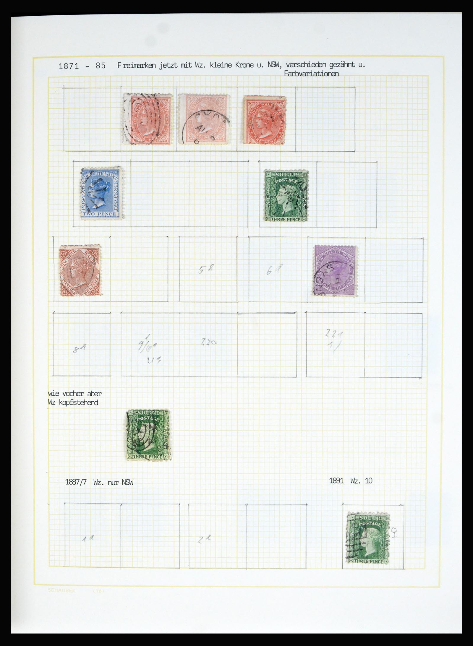 40313 0002 - Postzegel verzameling 40313 Australische Staten 1850-1907.