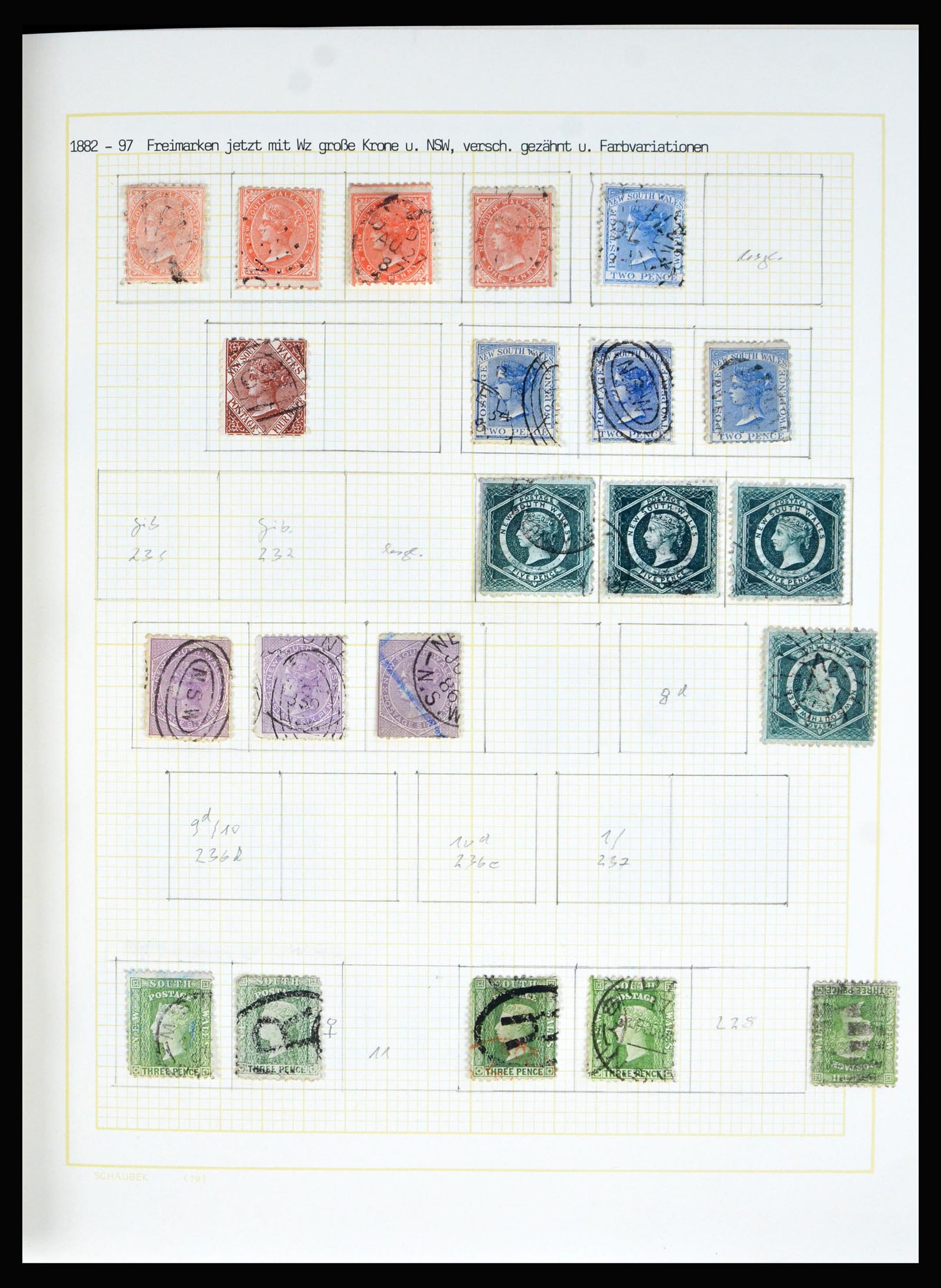 40313 0003 - Postzegel verzameling 40313 Australische Staten 1850-1907.
