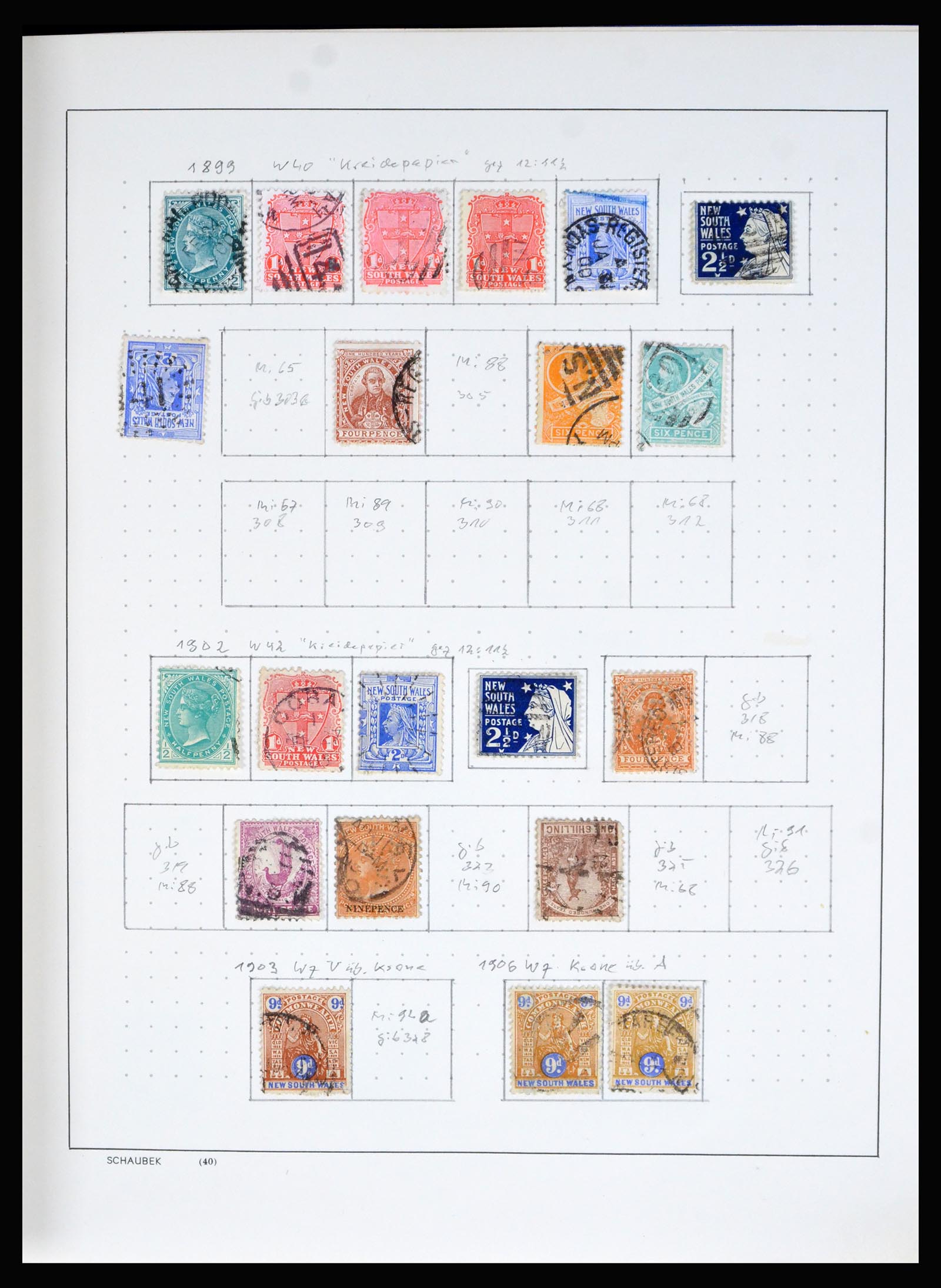 40313 0006 - Postzegel verzameling 40313 Australische Staten 1850-1907.