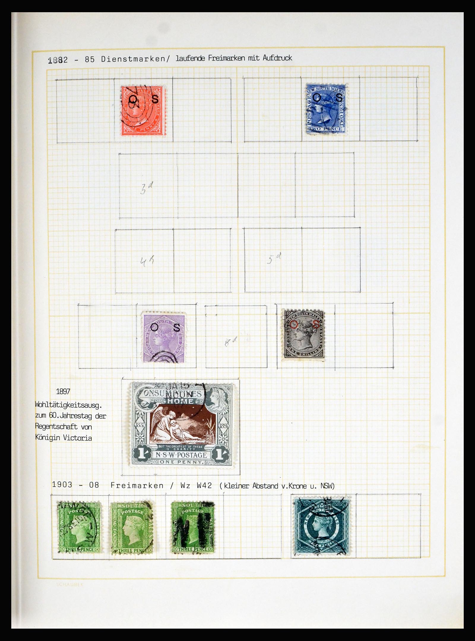 40313 0007 - Postzegel verzameling 40313 Australische Staten 1850-1907.