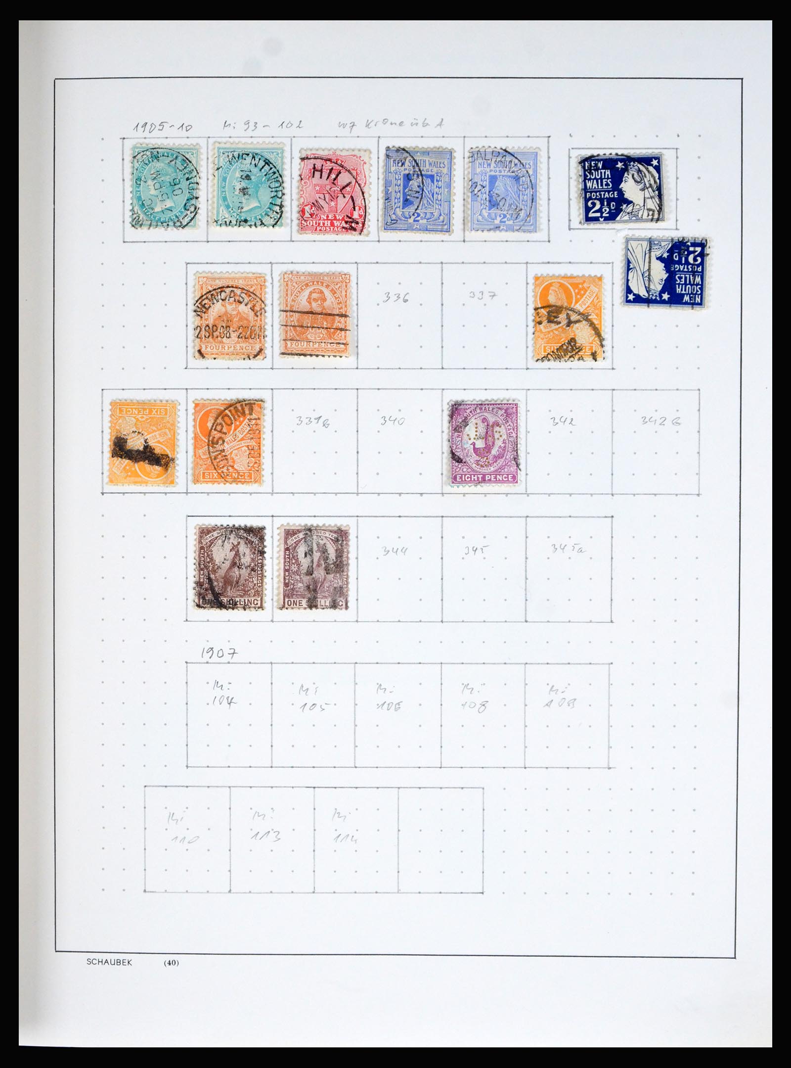 40313 0009 - Postzegel verzameling 40313 Australische Staten 1850-1907.