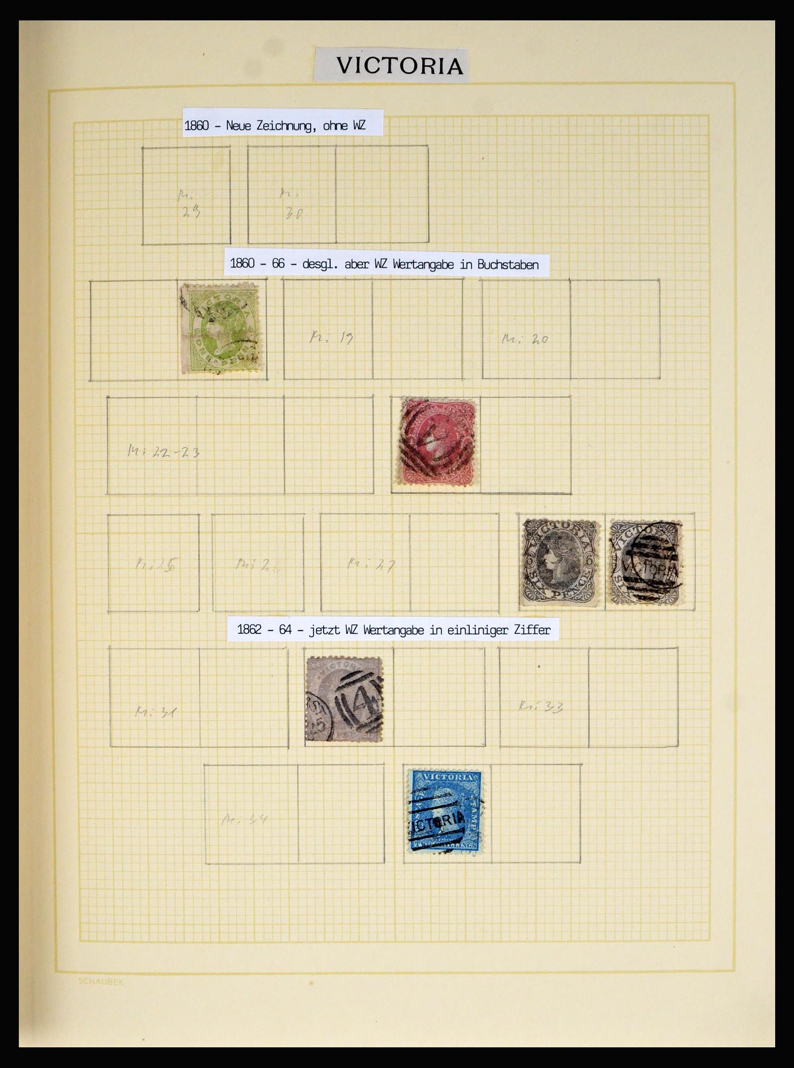 40313 0011 - Postzegel verzameling 40313 Australische Staten 1850-1907.