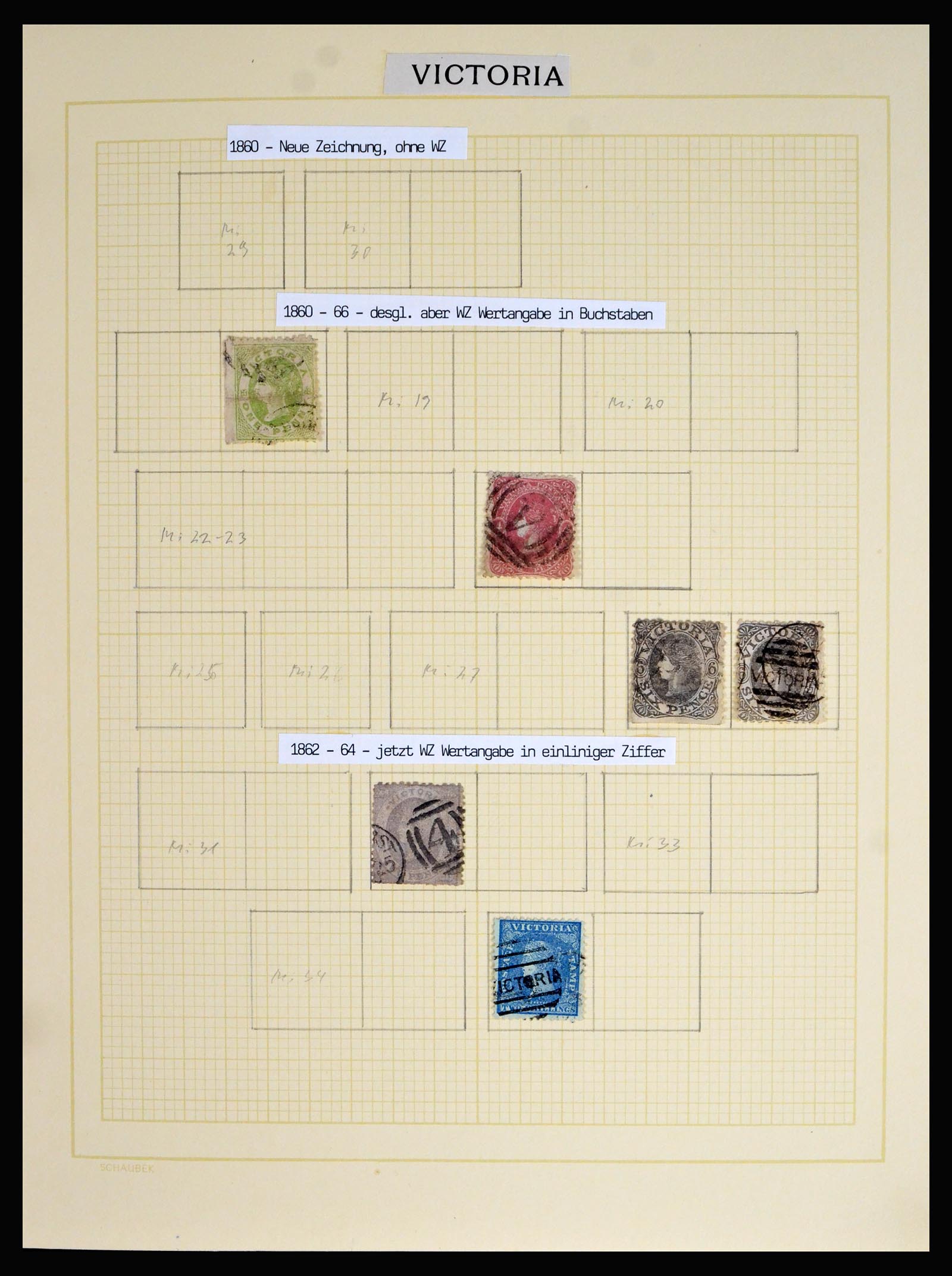 40313 0012 - Postzegel verzameling 40313 Australische Staten 1850-1907.