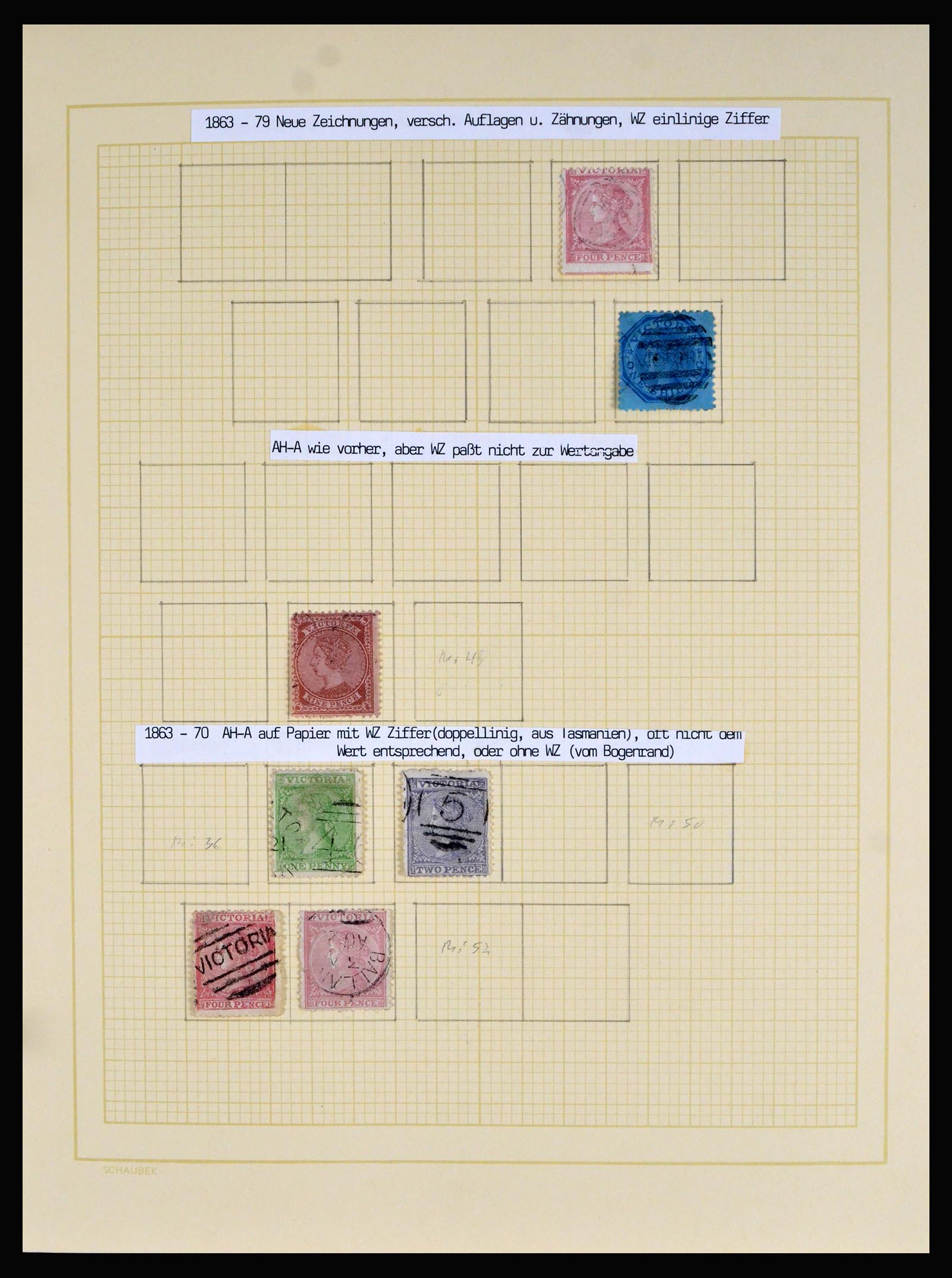 40313 0013 - Postzegel verzameling 40313 Australische Staten 1850-1907.