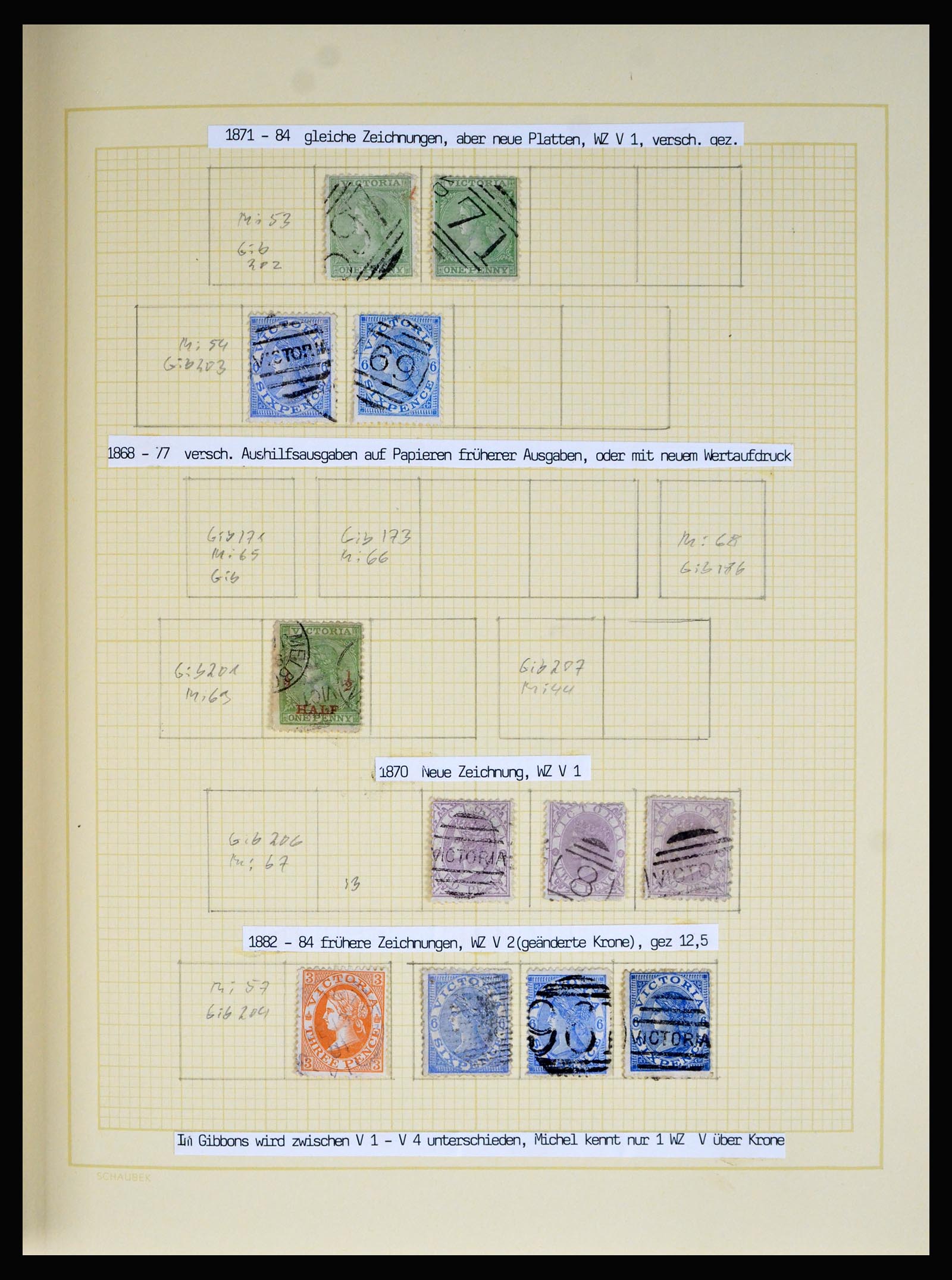 40313 0015 - Postzegel verzameling 40313 Australische Staten 1850-1907.