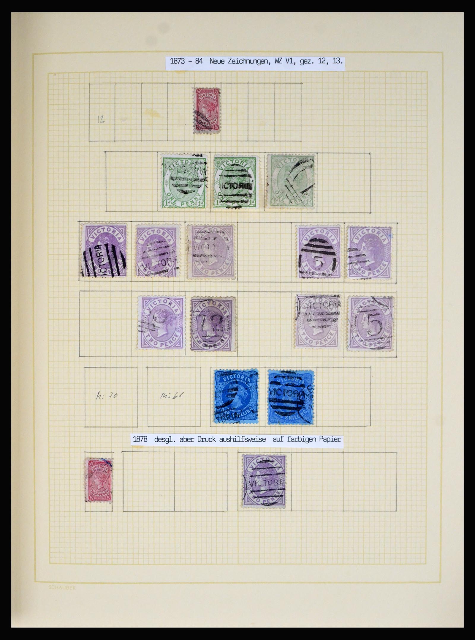 40313 0016 - Postzegel verzameling 40313 Australische Staten 1850-1907.