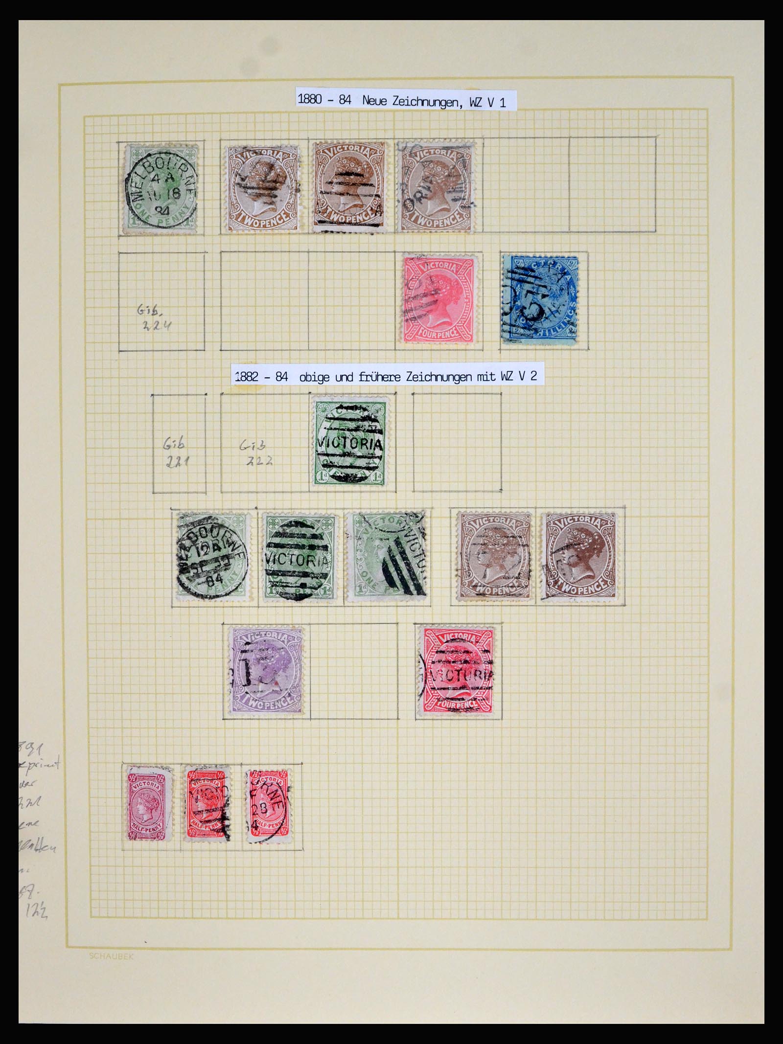 40313 0017 - Postzegel verzameling 40313 Australische Staten 1850-1907.