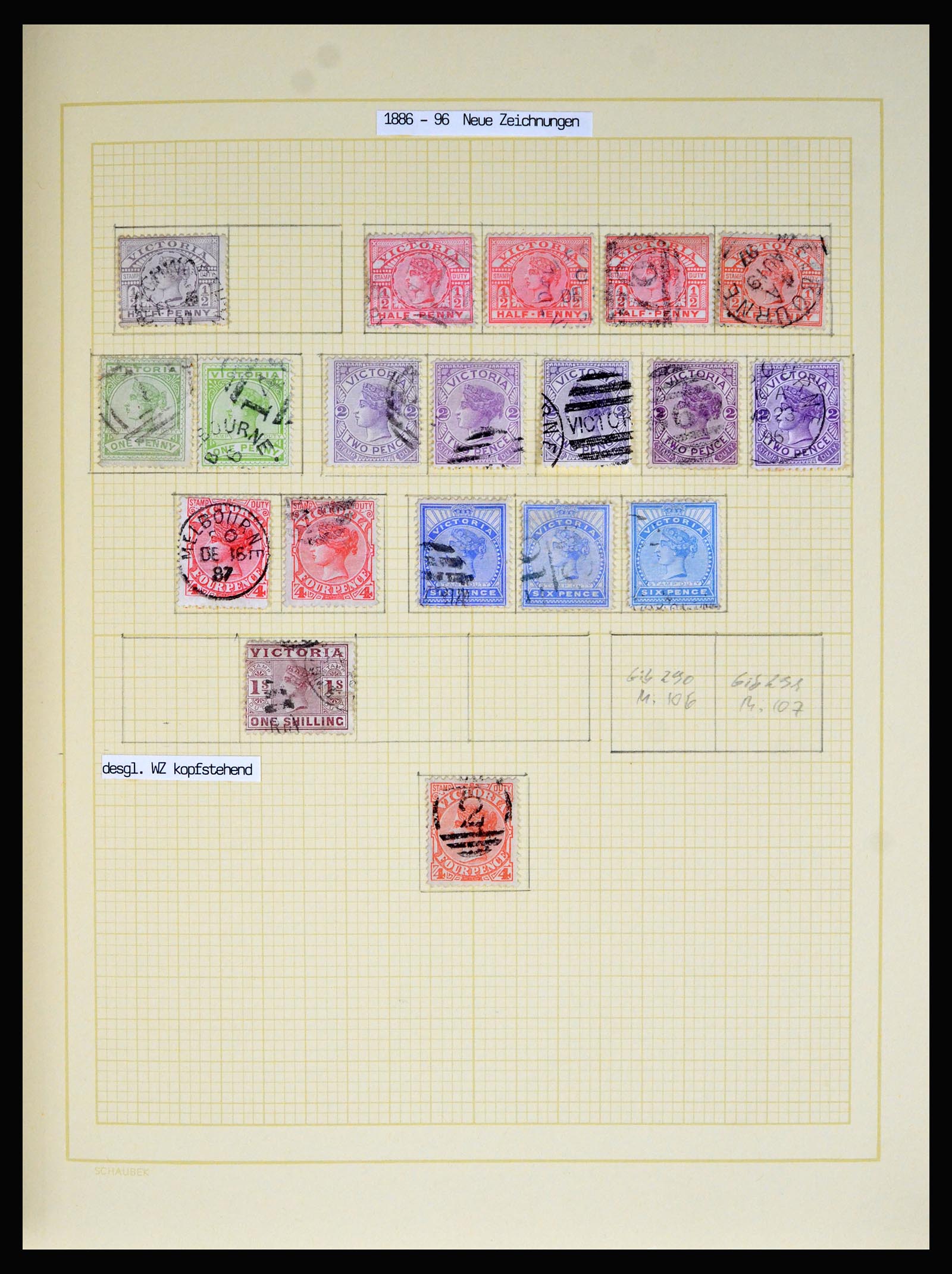 40313 0019 - Postzegel verzameling 40313 Australische Staten 1850-1907.