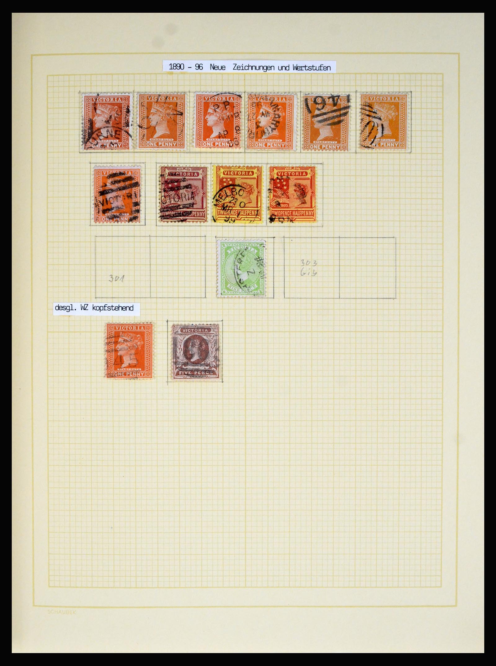40313 0020 - Postzegel verzameling 40313 Australische Staten 1850-1907.