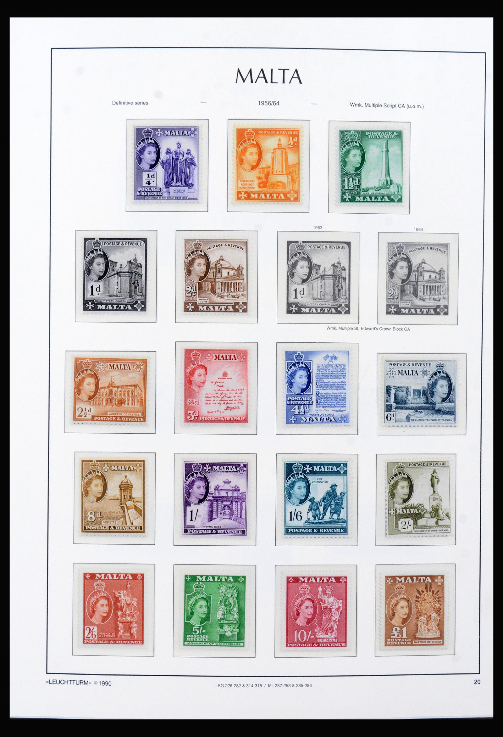 40316 0008 - Postzegel verzameling 40316 Malta 1937-2005.