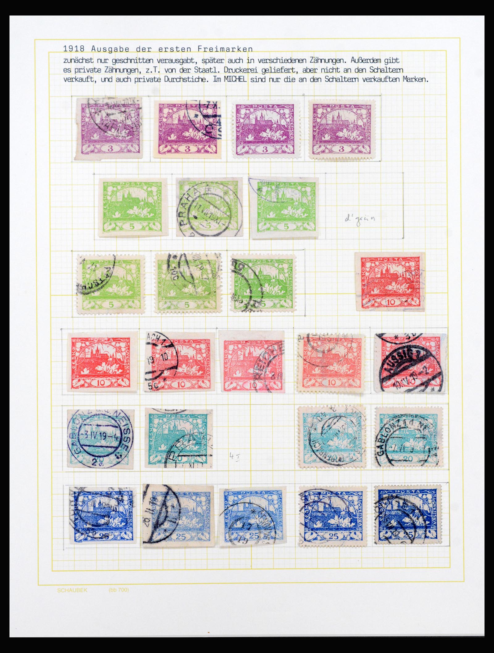 40323 0001 - Stamp collection 40323 Czechoslovakia 1919-1938.