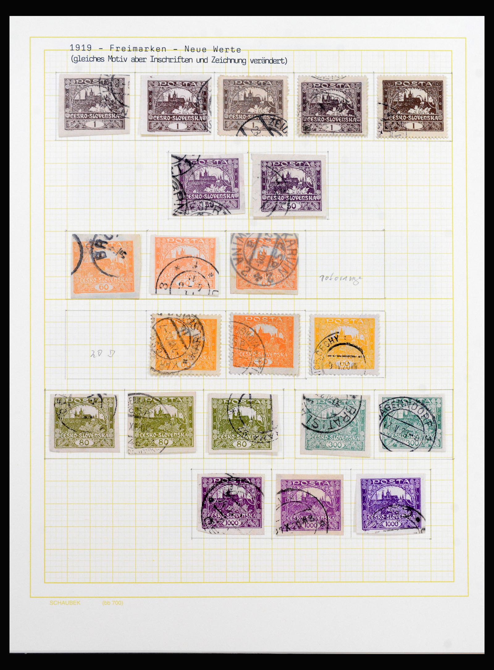 40323 0003 - Stamp collection 40323 Czechoslovakia 1919-1938.