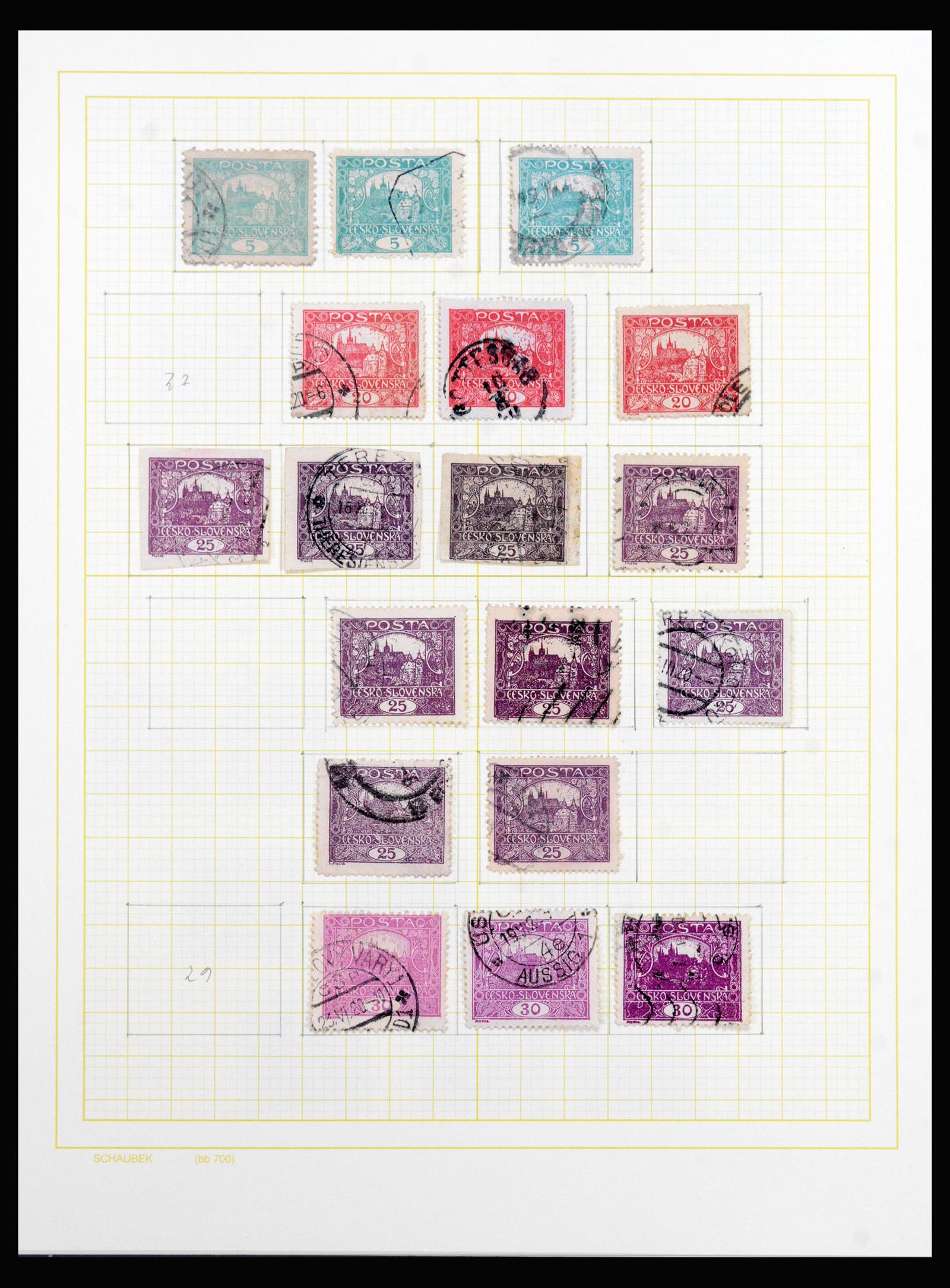 40323 0005 - Stamp collection 40323 Czechoslovakia 1919-1938.