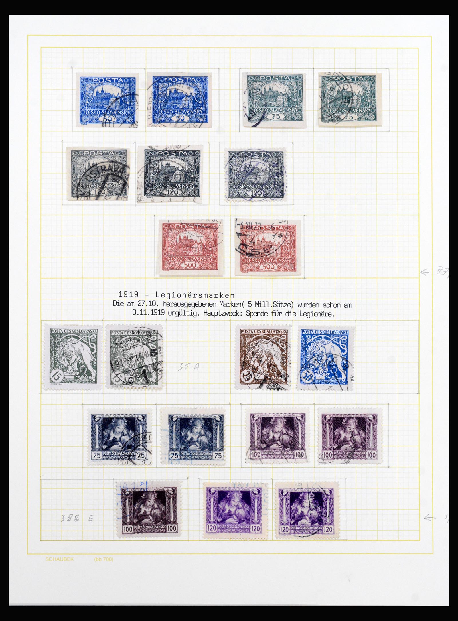 40323 0006 - Stamp collection 40323 Czechoslovakia 1919-1938.
