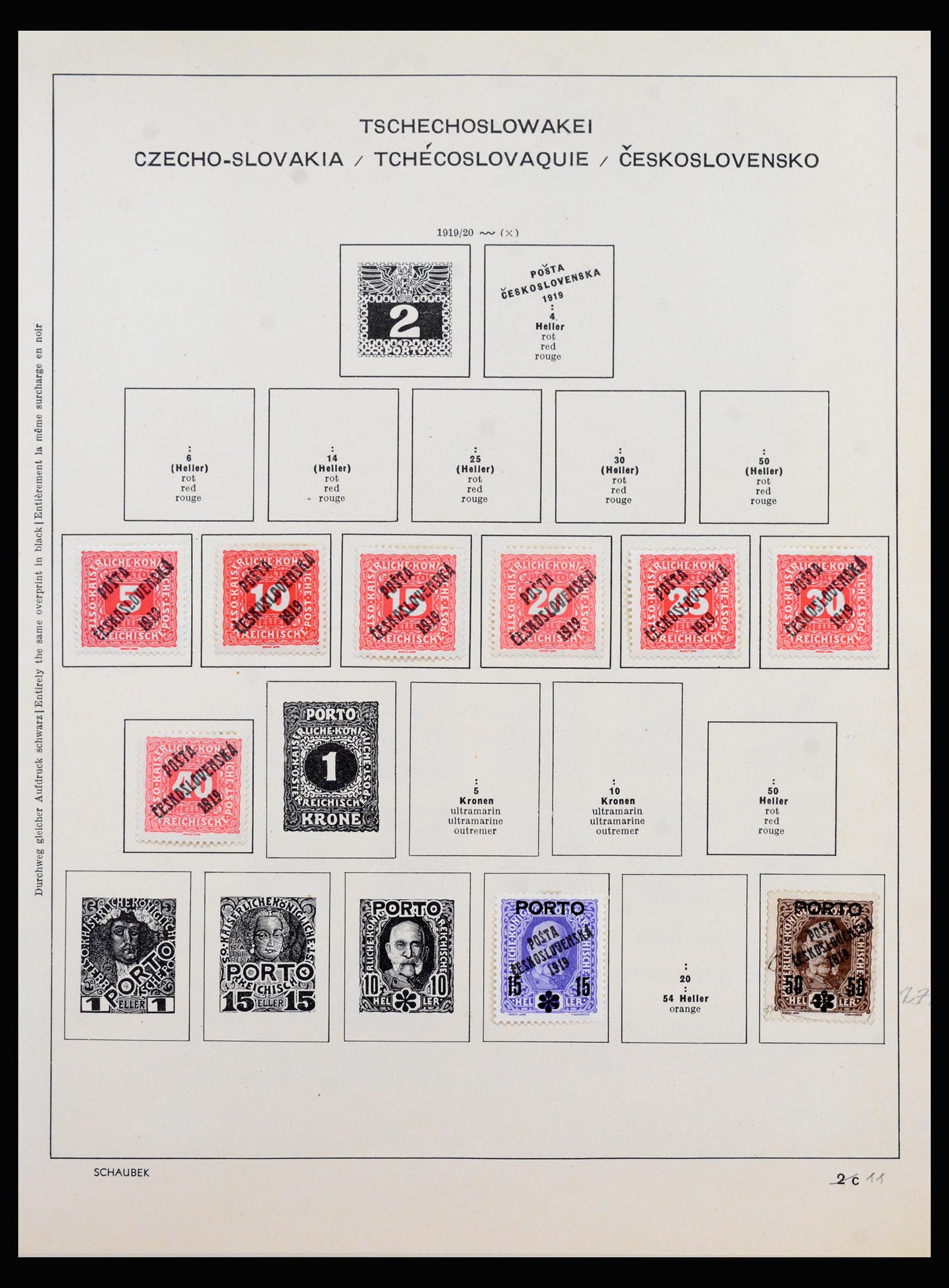 40323 0010 - Stamp collection 40323 Czechoslovakia 1919-1938.