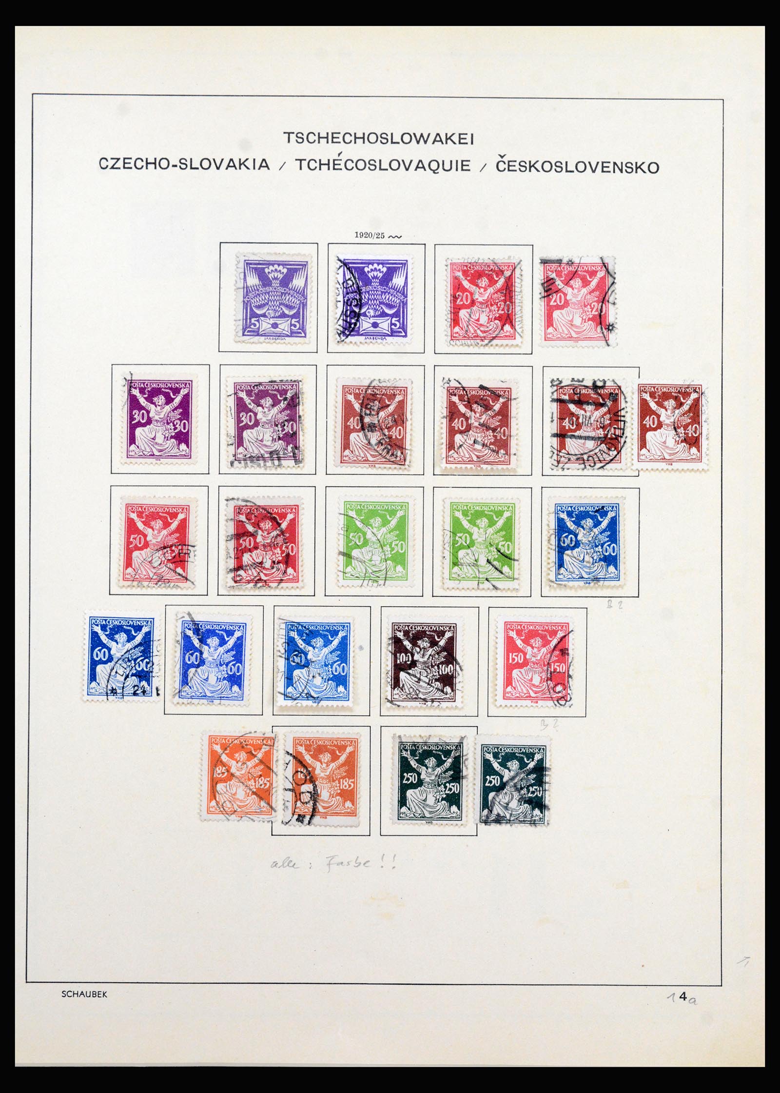 40323 0016 - Stamp collection 40323 Czechoslovakia 1919-1938.