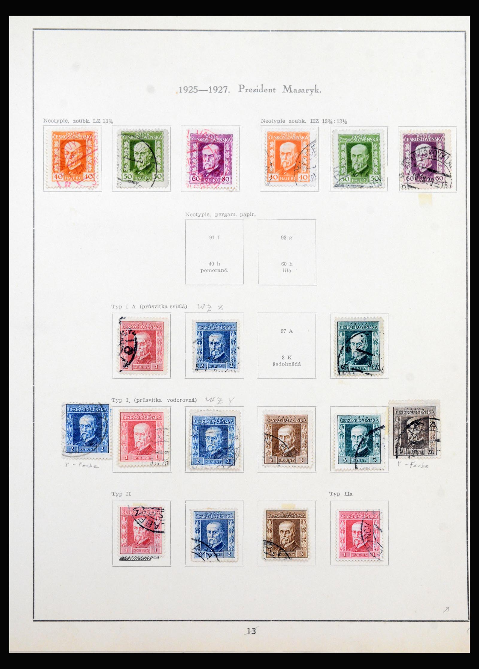 40323 0020 - Stamp collection 40323 Czechoslovakia 1919-1938.