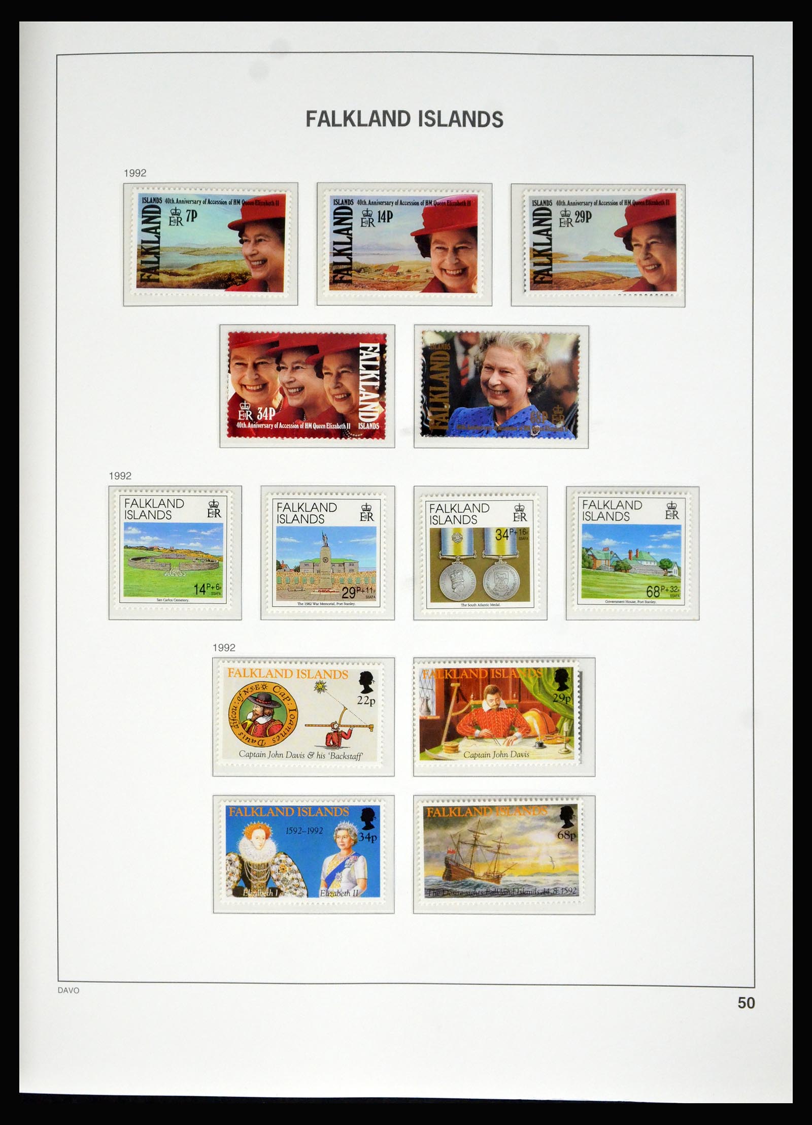 40330 0015 - Stamp collection 40330 Falkland Islands 1878-2023!