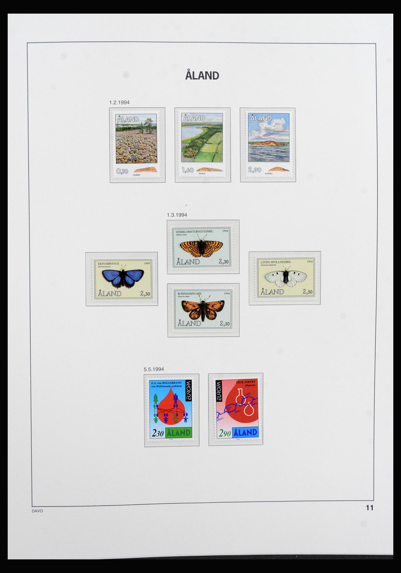 40333 0011 - Postzegel verzameling 40333 Aland 1984-2012.