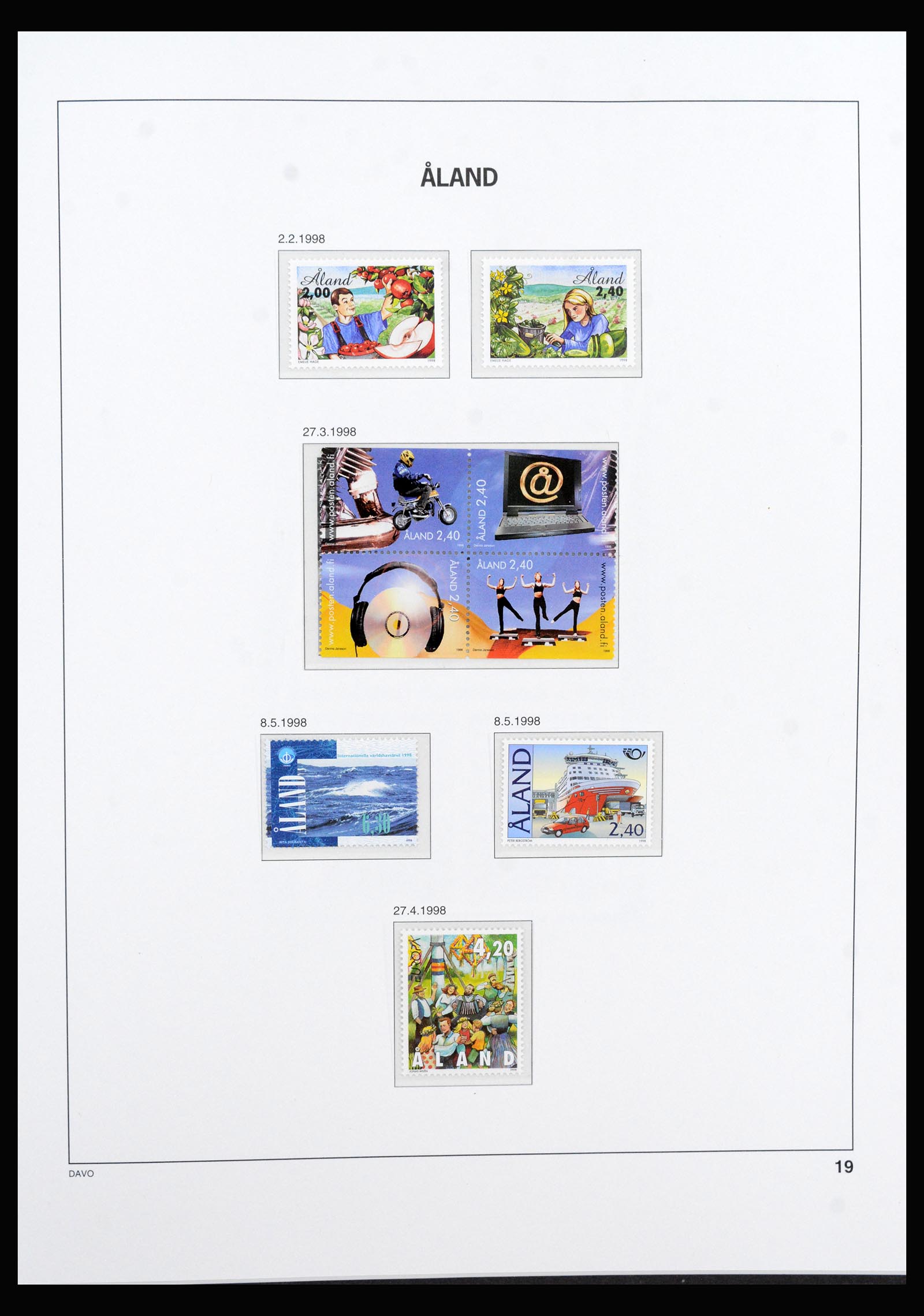 40333 0020 - Postzegel verzameling 40333 Aland 1984-2012.