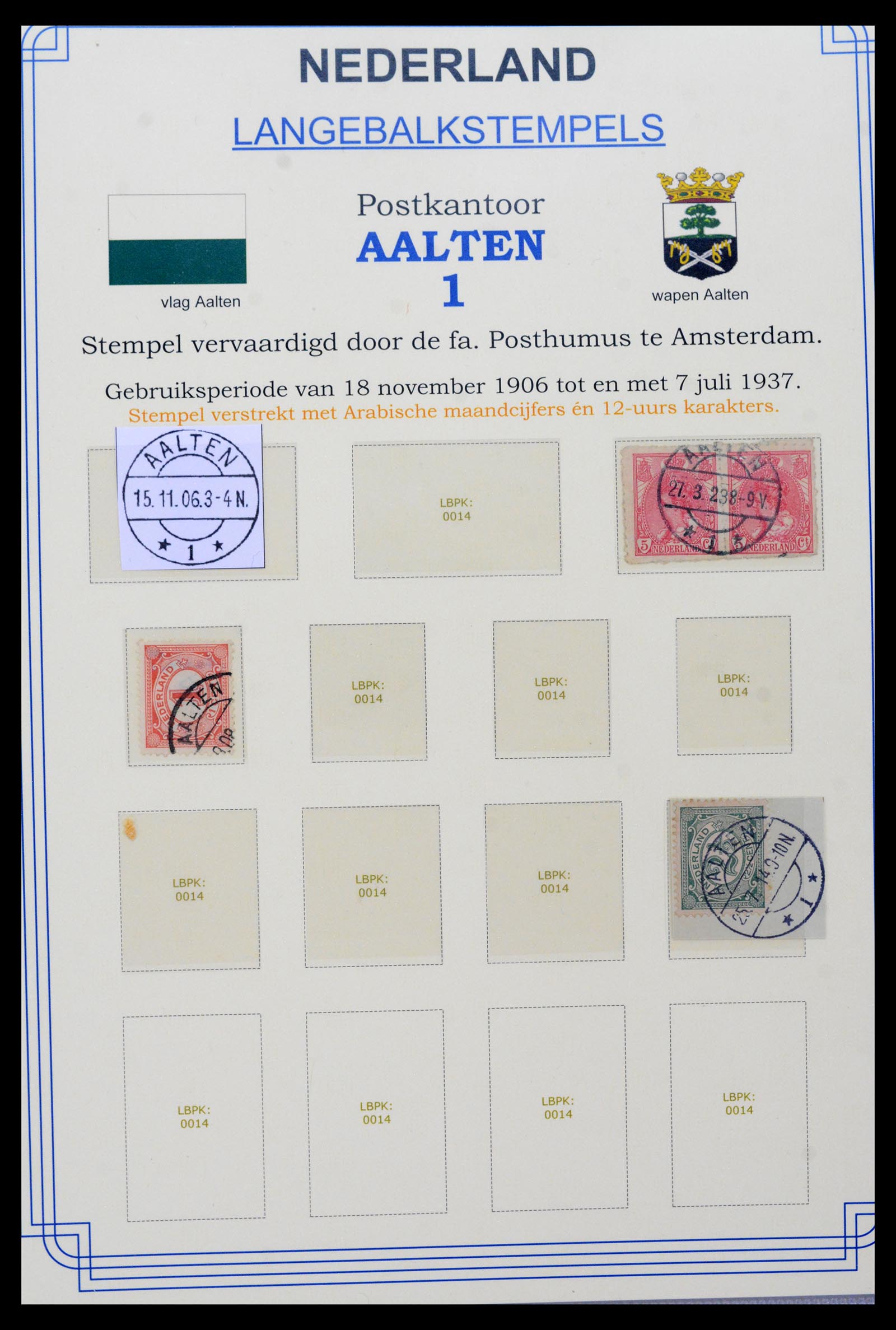 40345 0005 - Postzegel verzameling 40345 Nederland stempels 1900-1935.