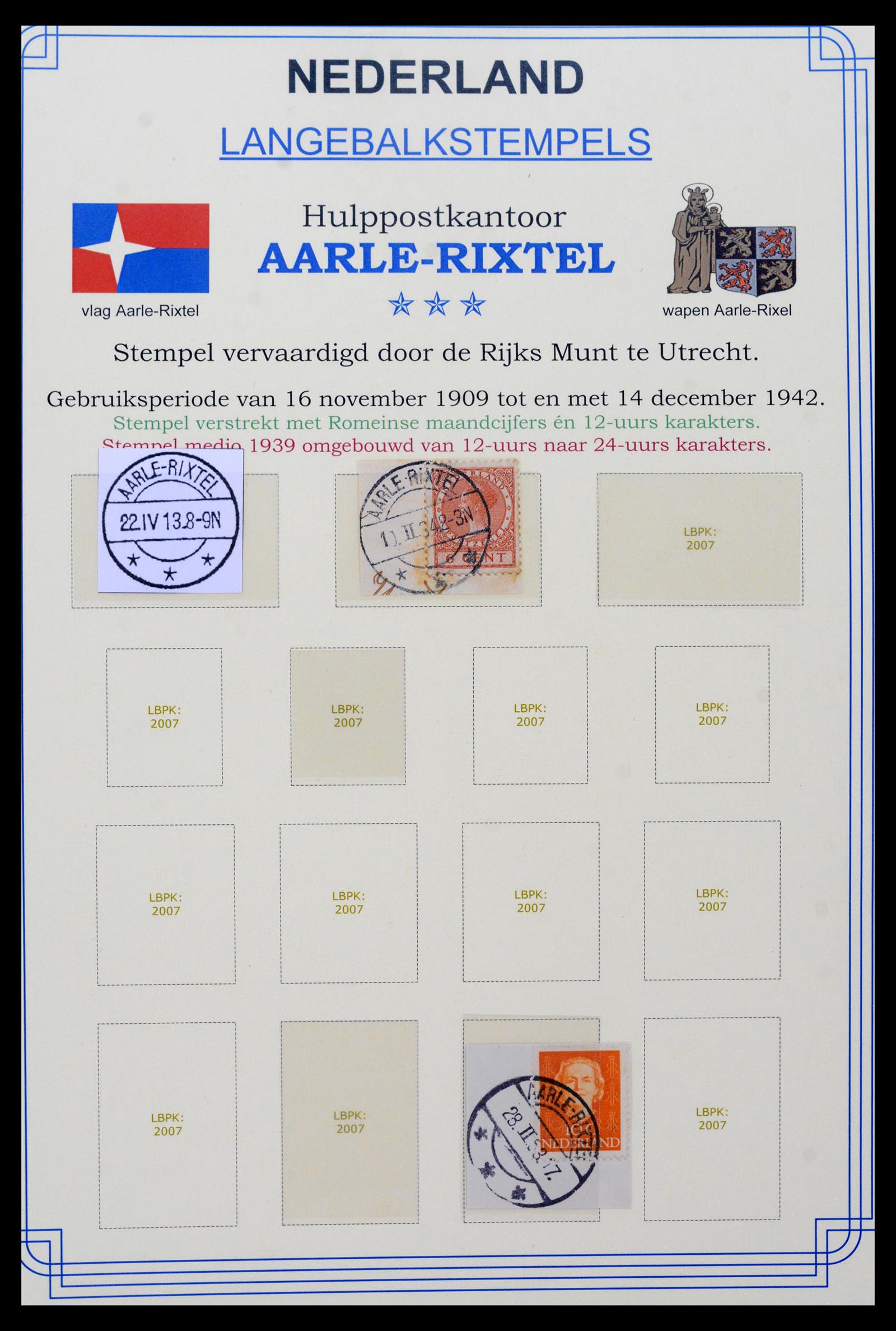 40345 0010 - Postzegel verzameling 40345 Nederland stempels 1900-1935.