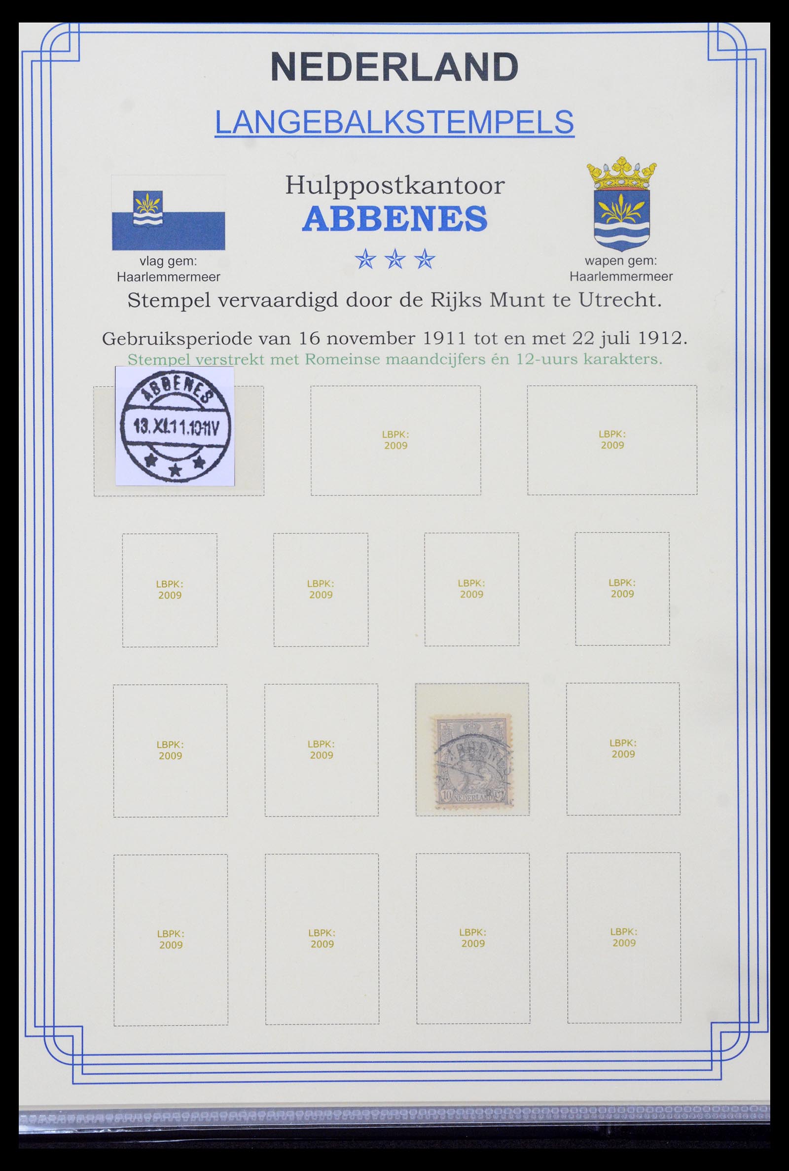 40345 0012 - Postzegel verzameling 40345 Nederland stempels 1900-1935.