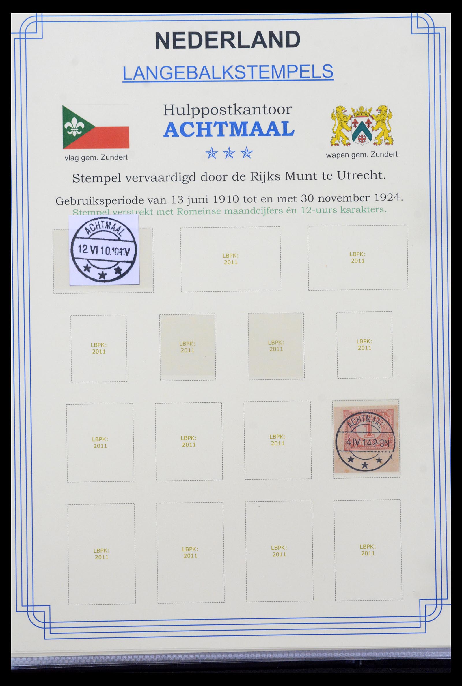 40345 0016 - Postzegel verzameling 40345 Nederland stempels 1900-1935.