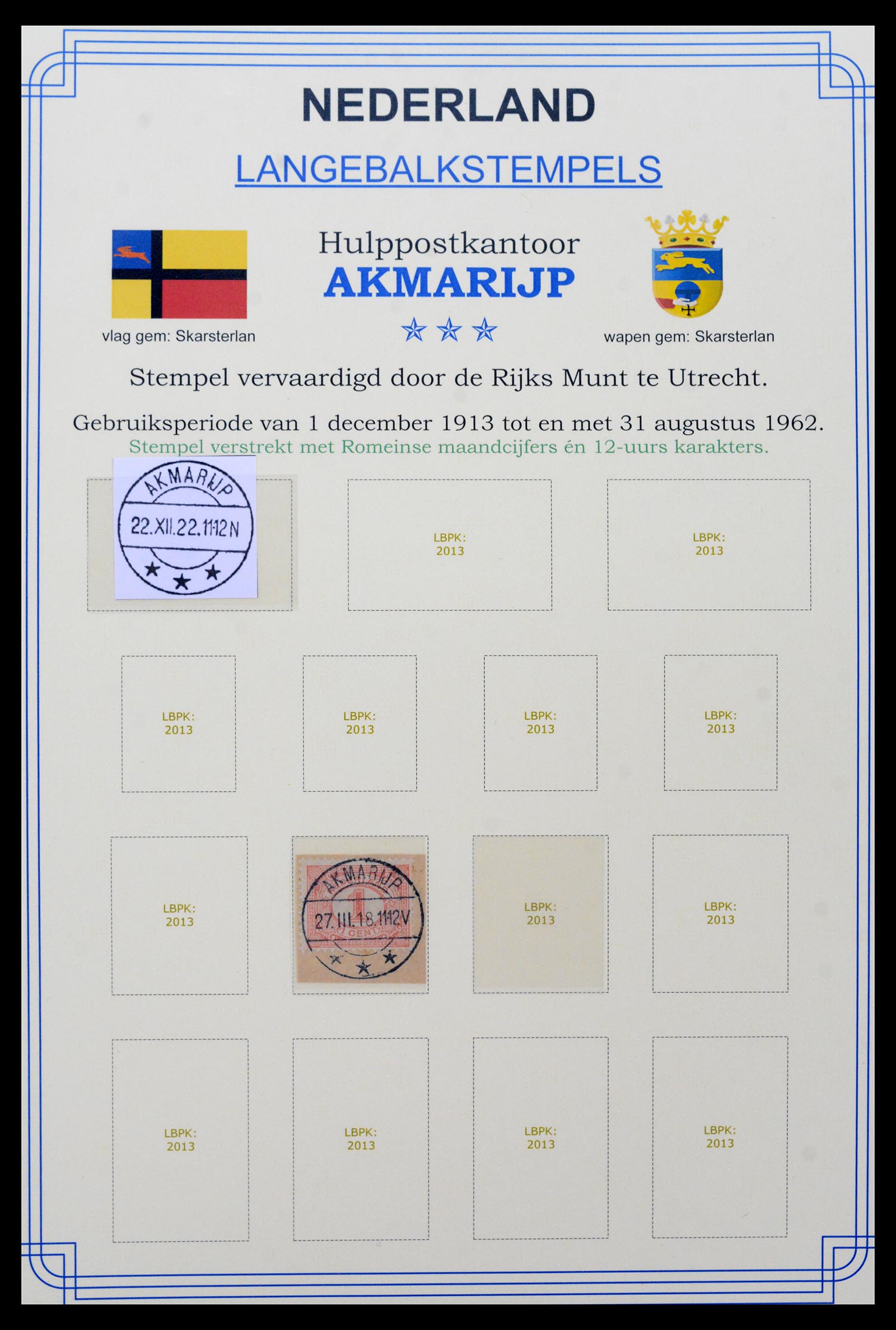 40345 0019 - Postzegel verzameling 40345 Nederland stempels 1900-1935.