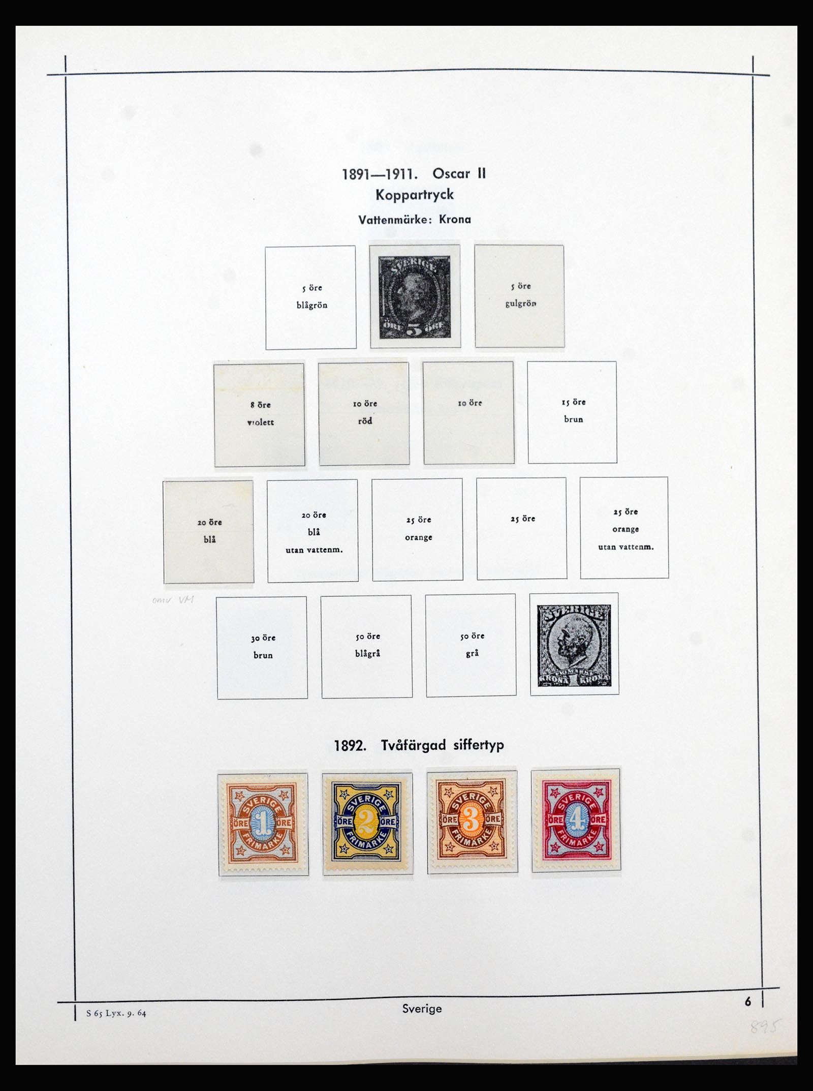 40353 0002 - Stamp collection 40353 Sweden 1872-1967.