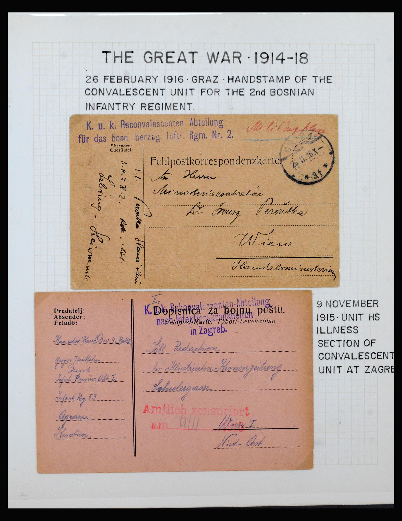 40359 0005 - Postzegel verzameling 40359 Oostenrijk 1914-1918.