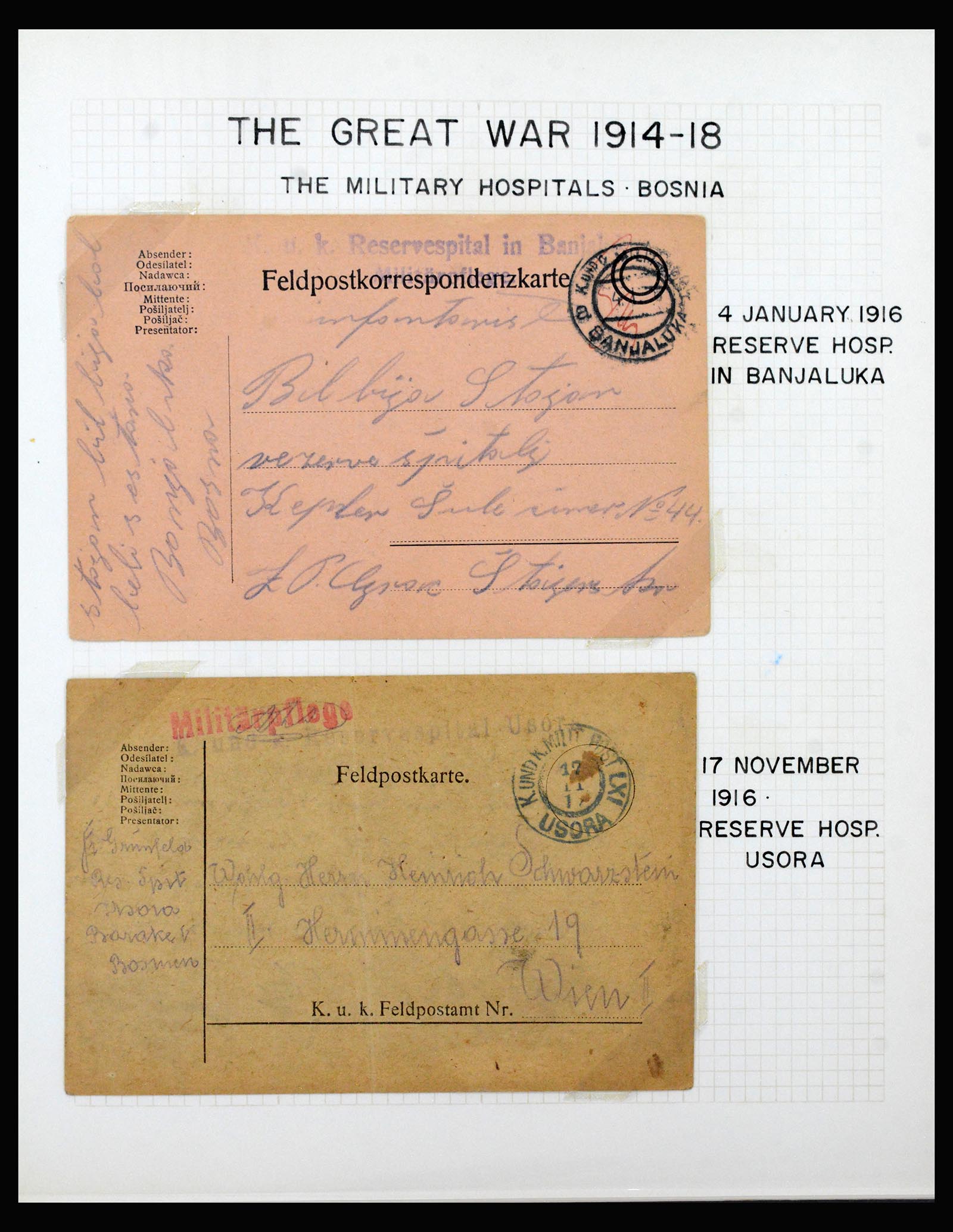 40359 0007 - Postzegel verzameling 40359 Oostenrijk 1914-1918.