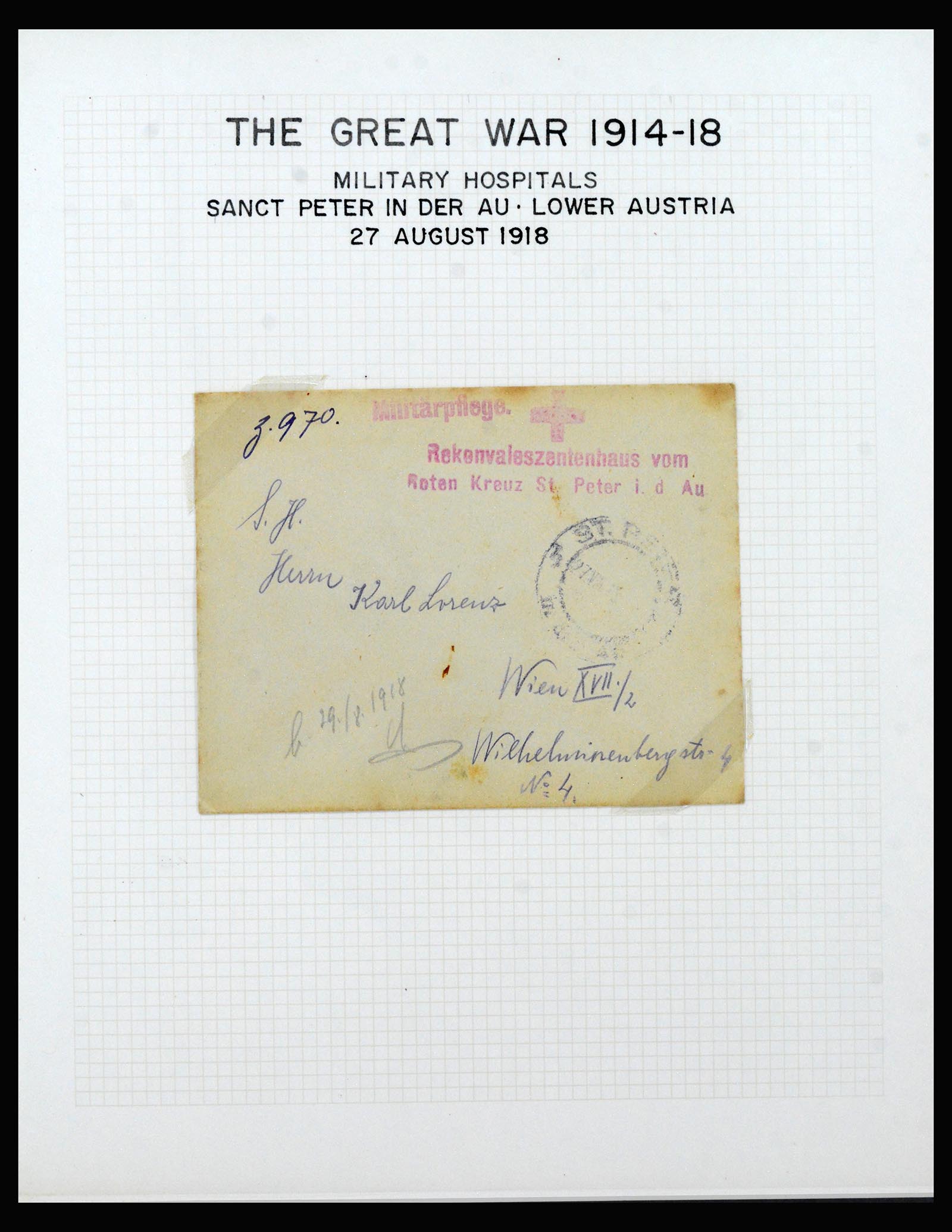 40359 0010 - Postzegel verzameling 40359 Oostenrijk 1914-1918.