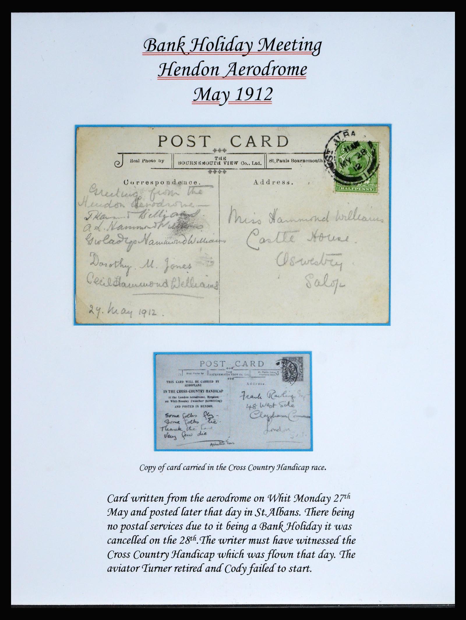 40363 0003 - Postzegel verzameling 40363 Engeland luchtpost 1911-1933.