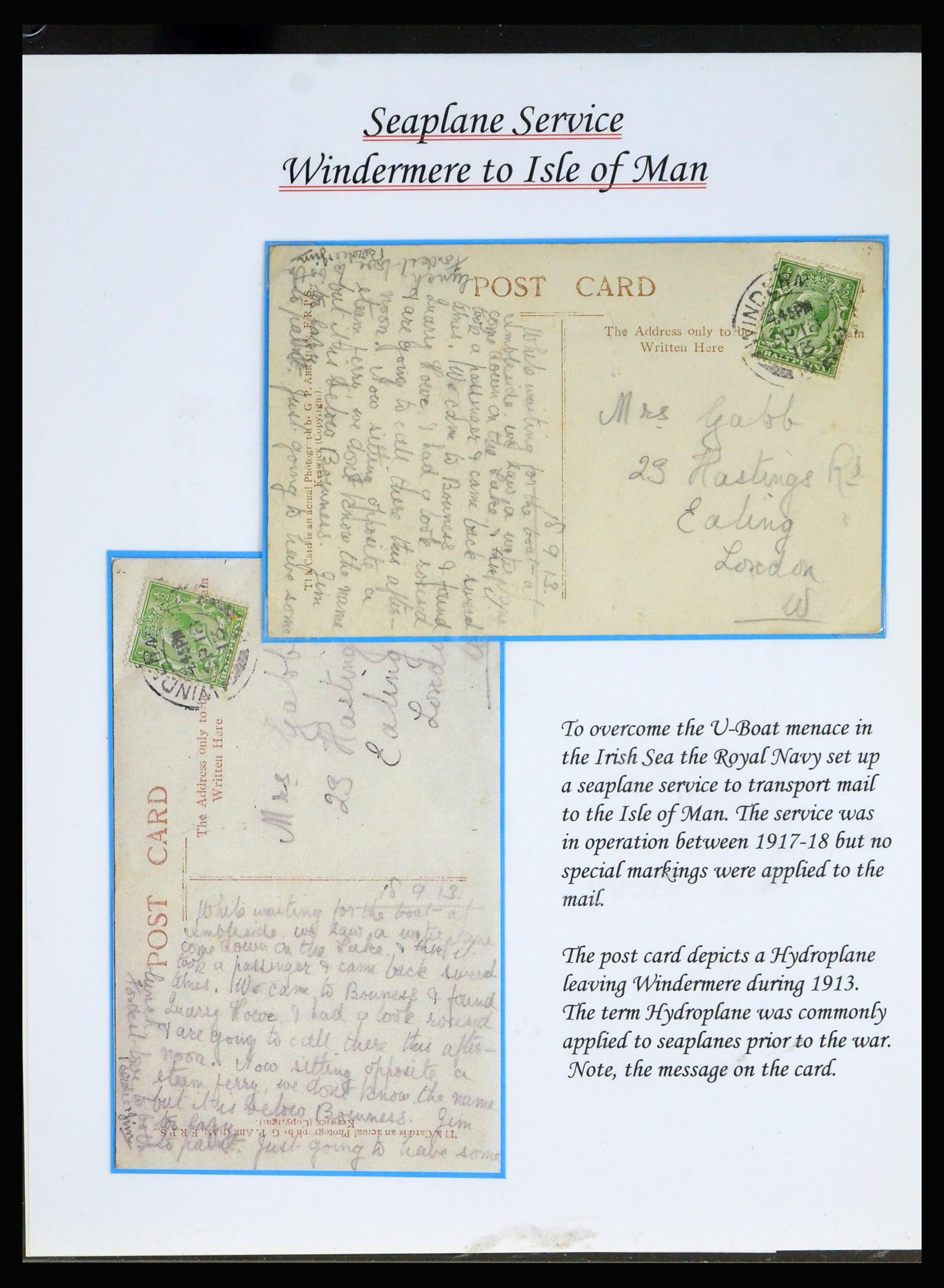40363 0007 - Postzegel verzameling 40363 Engeland luchtpost 1911-1933.
