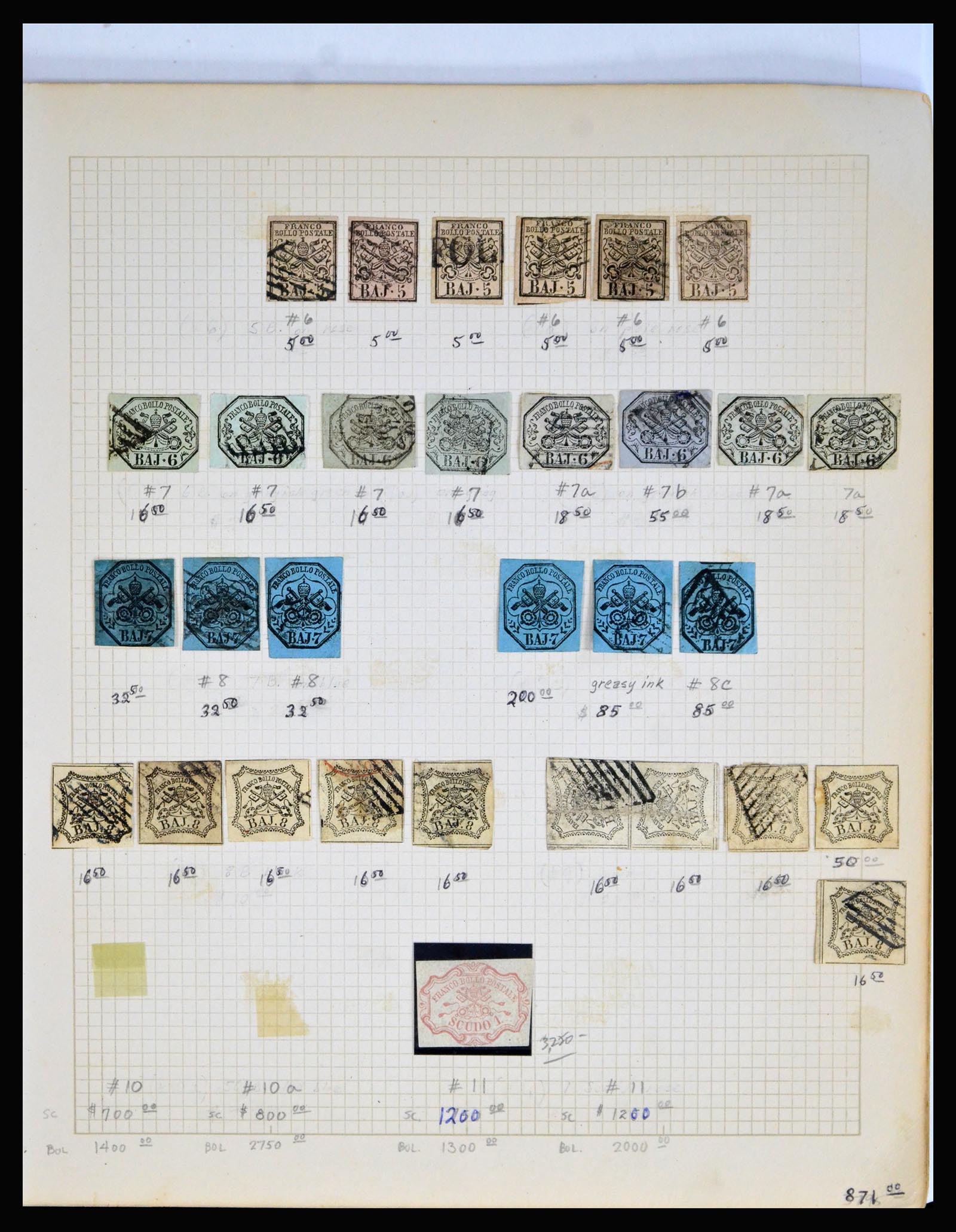 40365 0002 - Postzegel verzameling 40365 Italiaanse Staten 1852-1868.