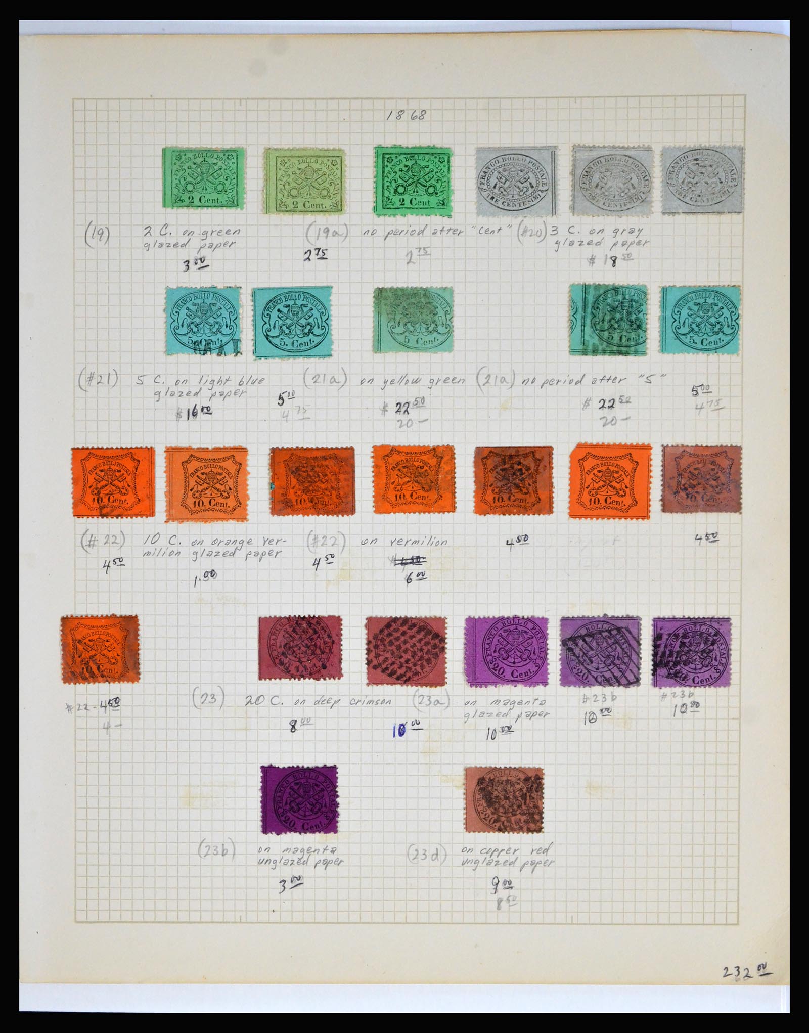 40365 0006 - Postzegel verzameling 40365 Italiaanse Staten 1852-1868.