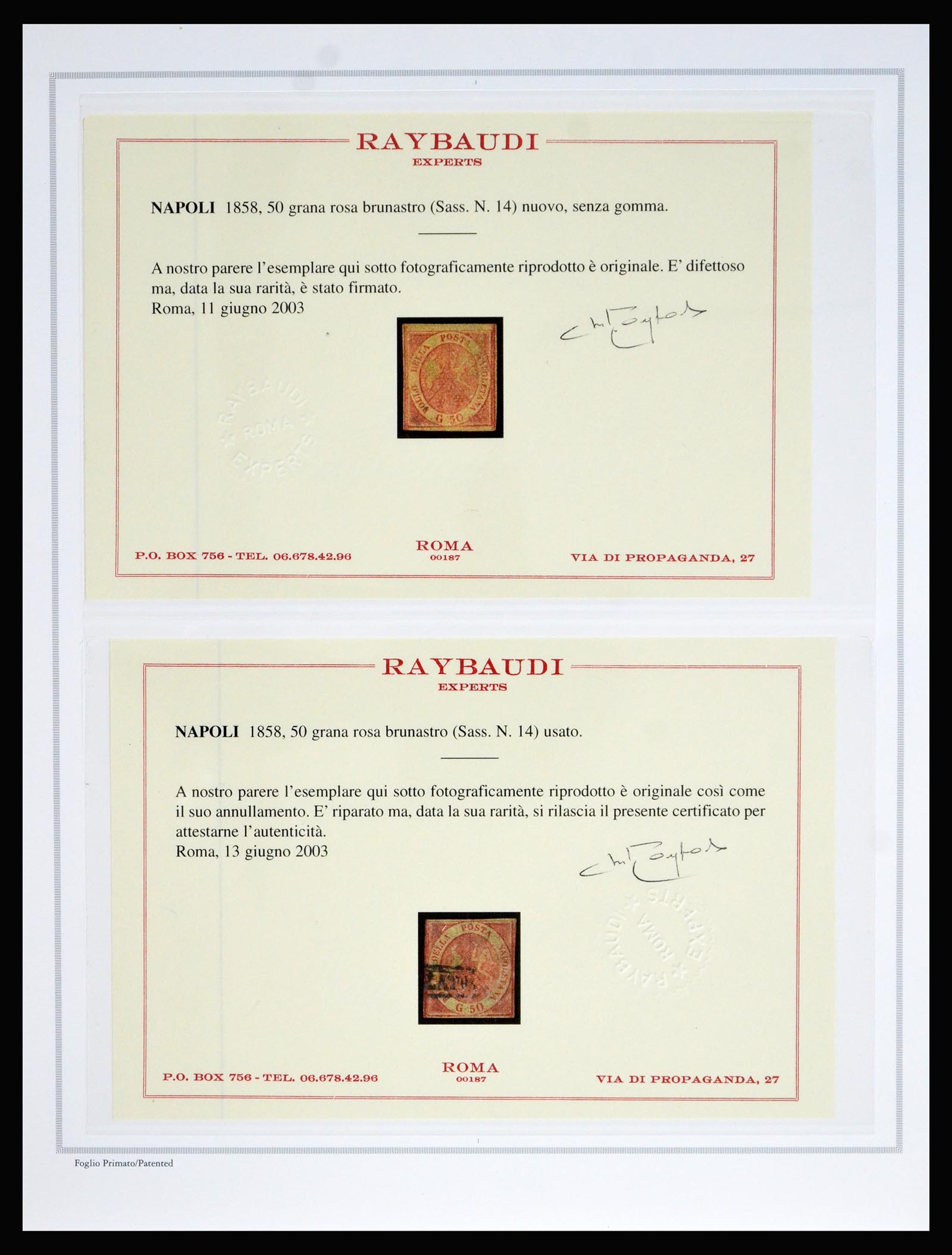 40365 0014 - Postzegel verzameling 40365 Italiaanse Staten 1852-1868.