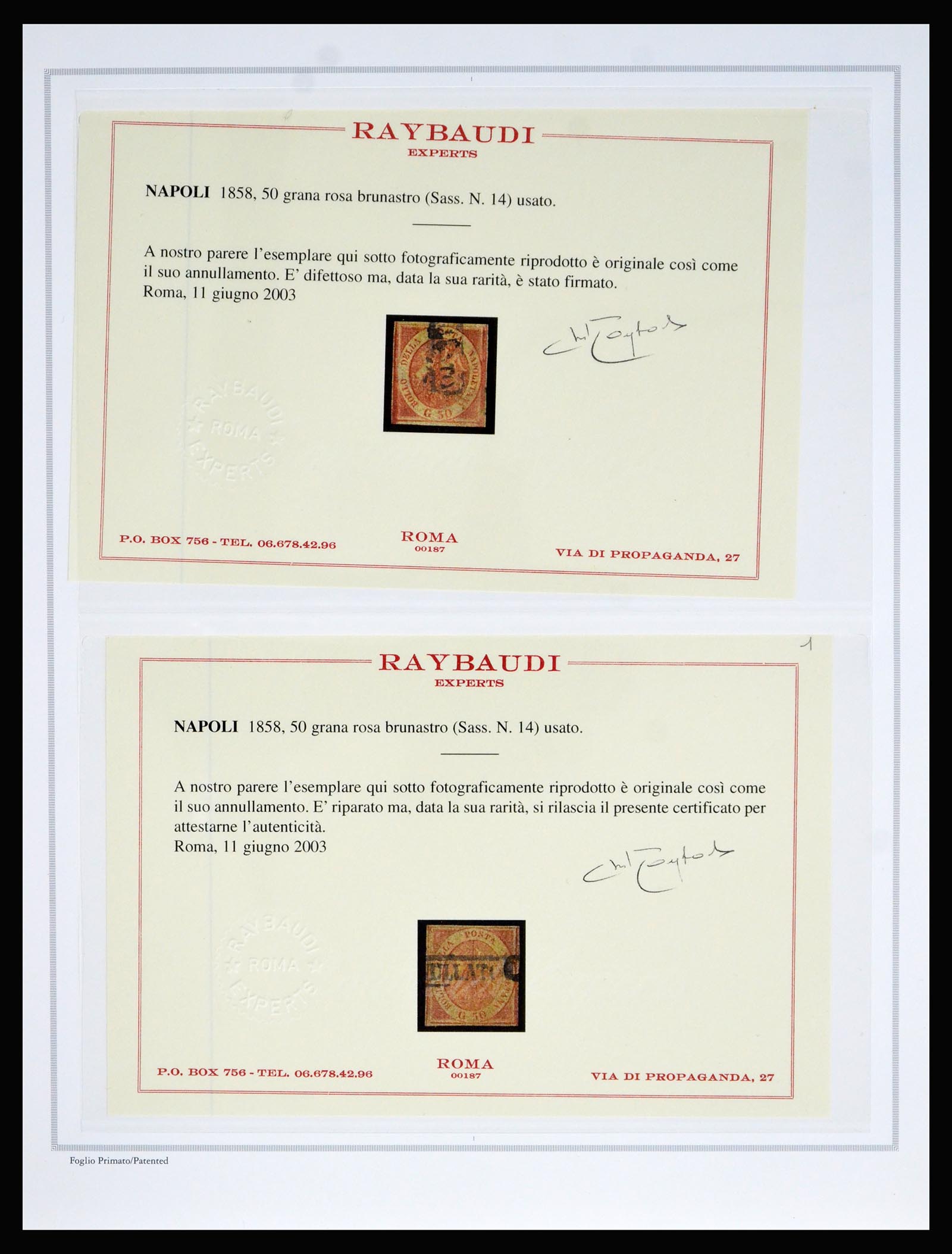 40365 0015 - Postzegel verzameling 40365 Italiaanse Staten 1852-1868.