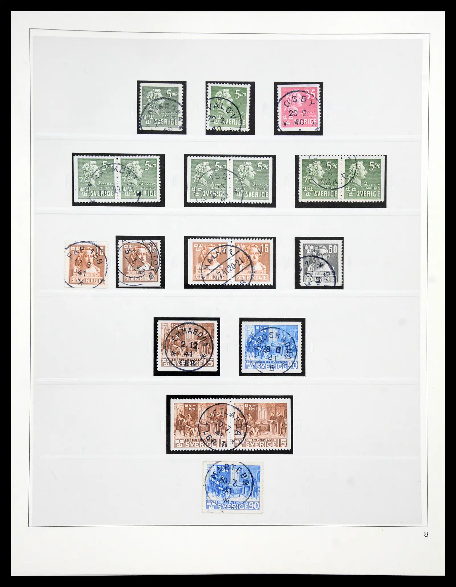 40366 0027 - Stamp collection 40366 Sweden 1855-2009.