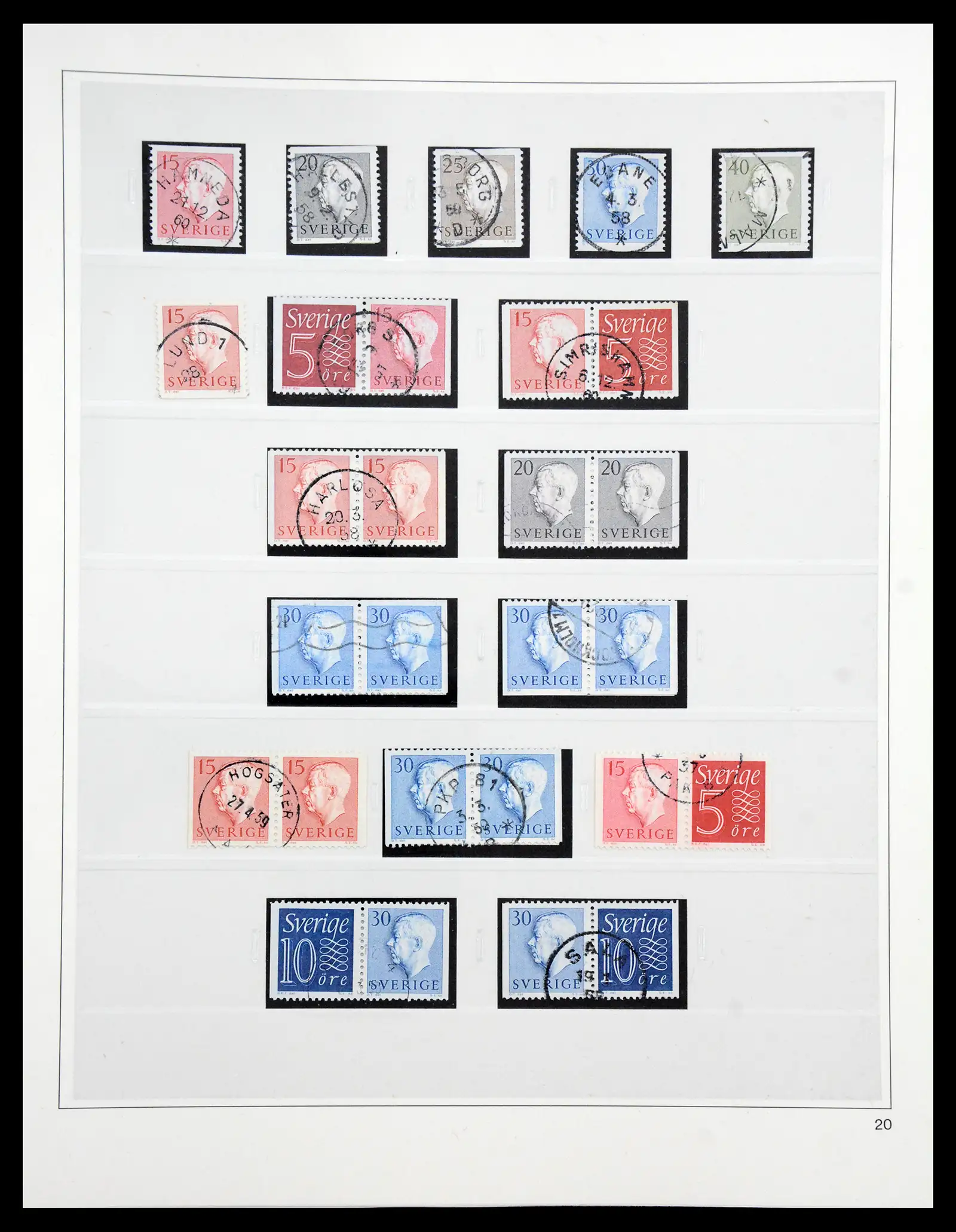 40366 0039 - Stamp collection 40366 Sweden 1855-2009.