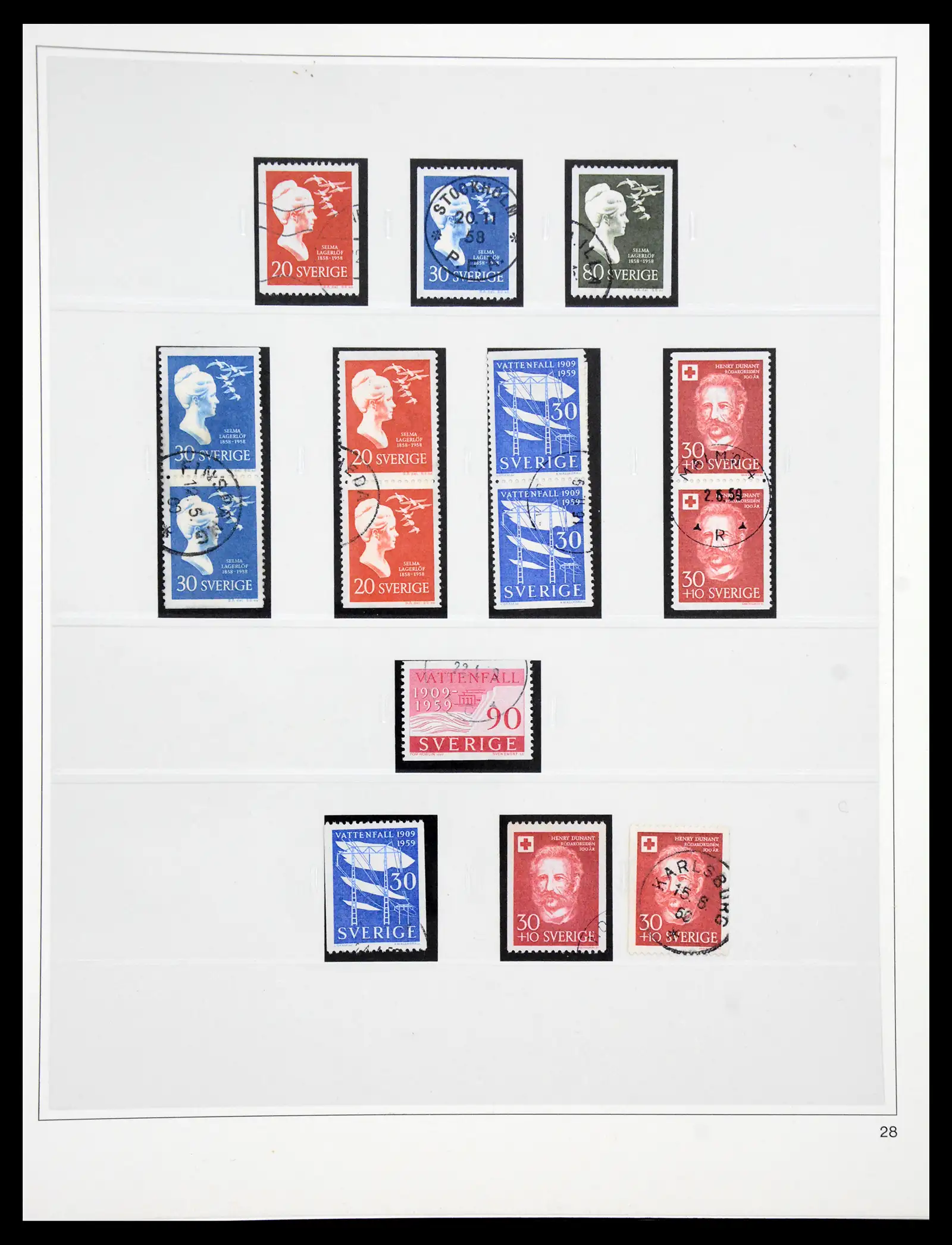 40366 0054 - Stamp collection 40366 Sweden 1855-2009.