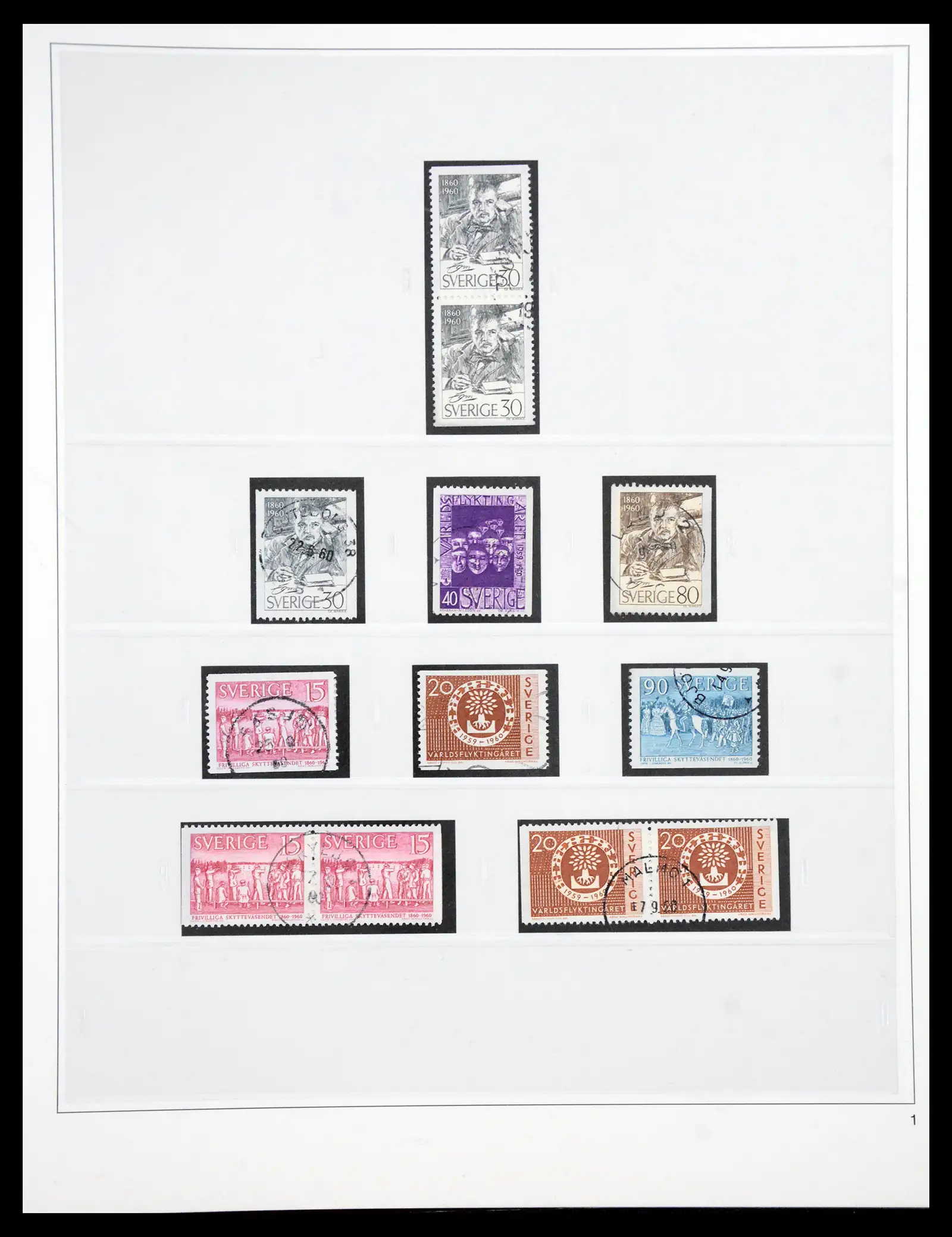 40366 0056 - Stamp collection 40366 Sweden 1855-2009.
