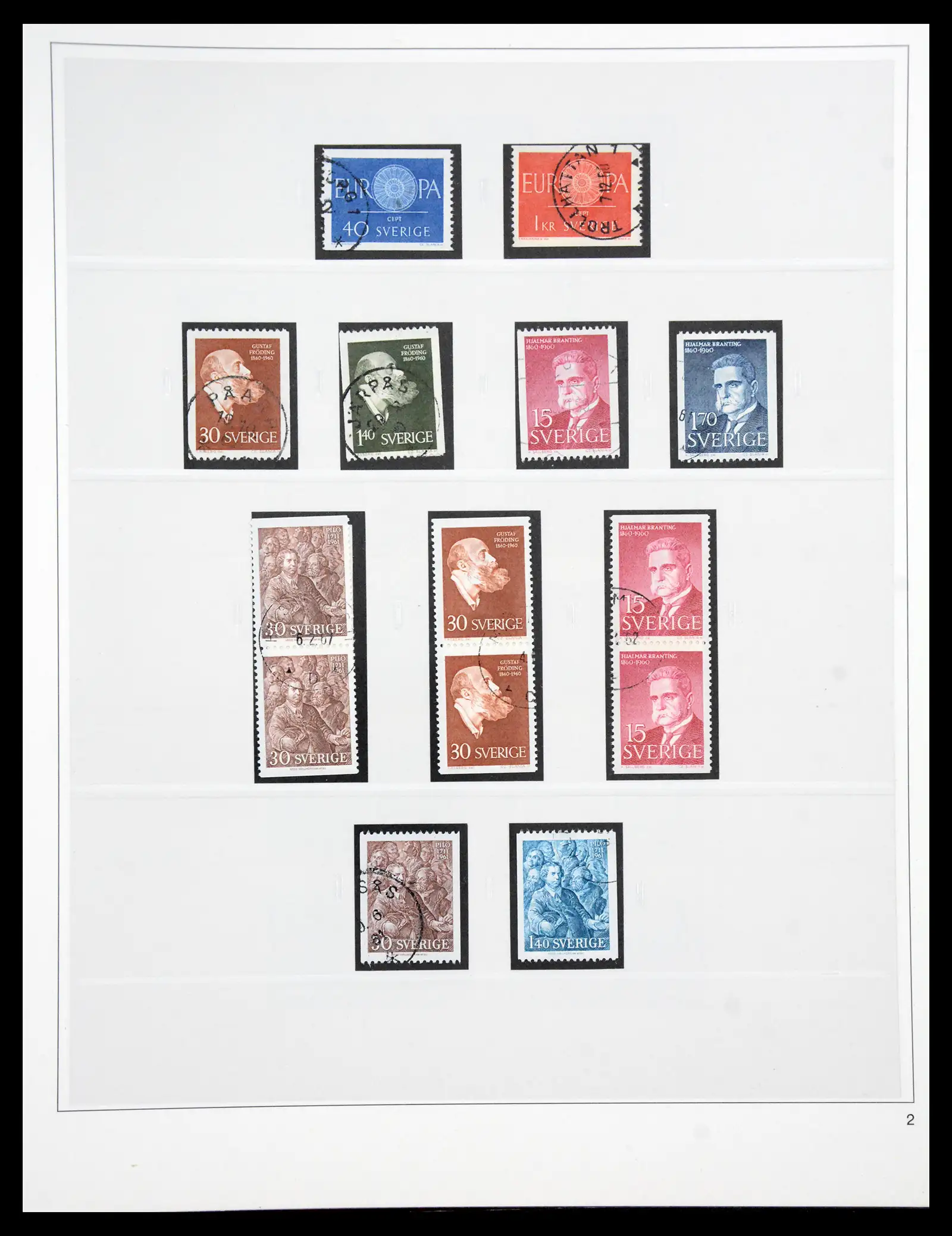 40366 0057 - Stamp collection 40366 Sweden 1855-2009.