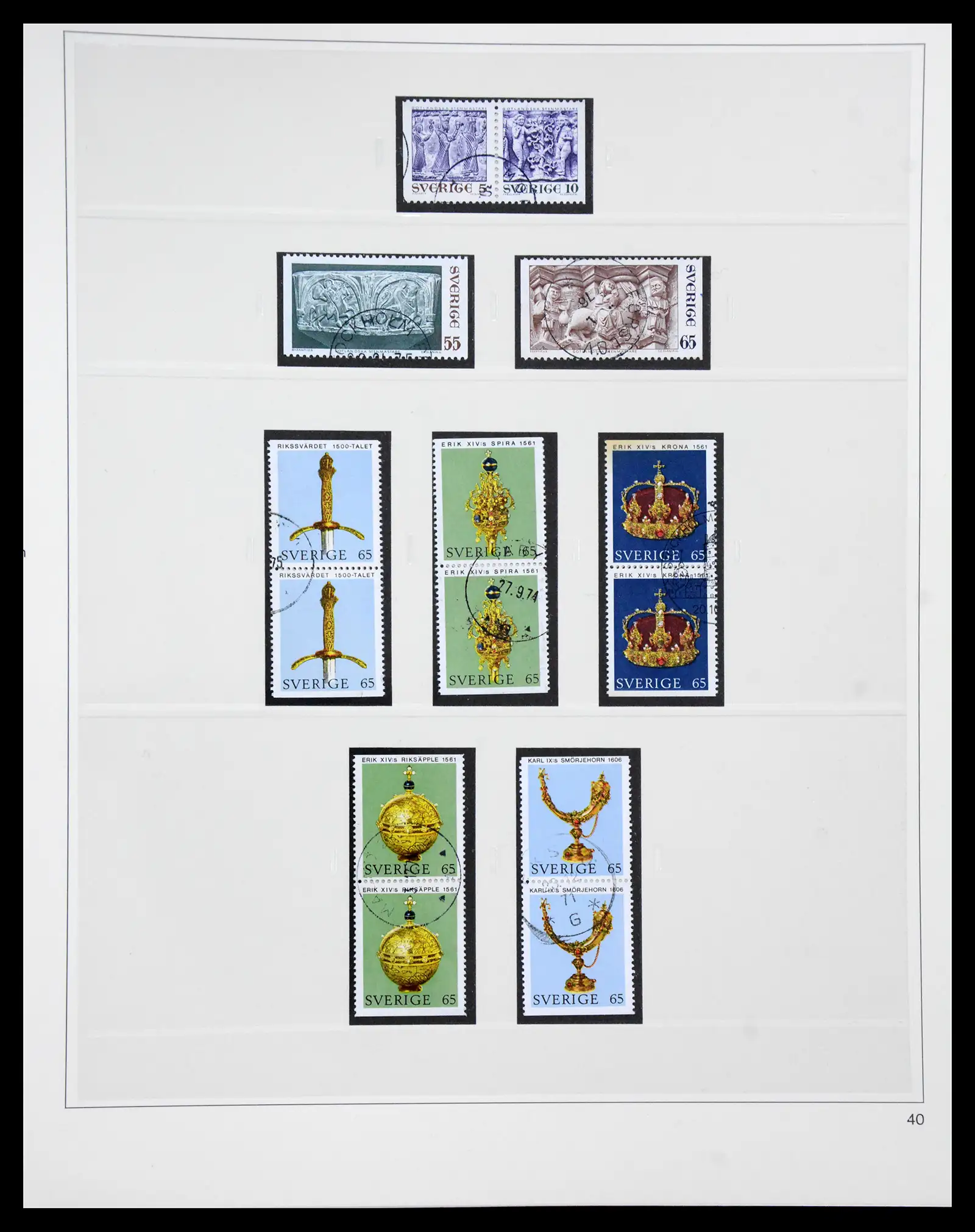 40366 0095 - Stamp collection 40366 Sweden 1855-2009.