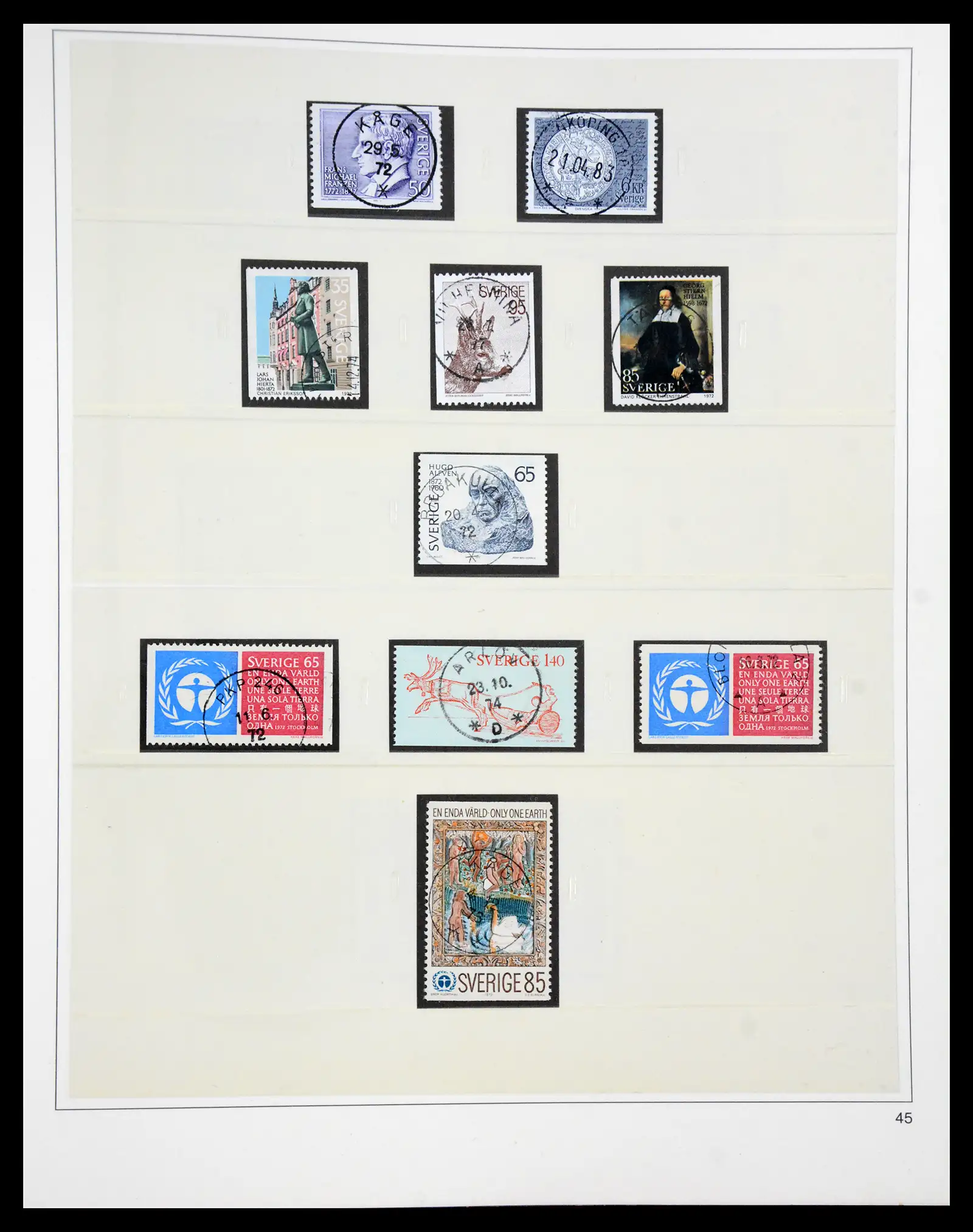 40366 0100 - Stamp collection 40366 Sweden 1855-2009.