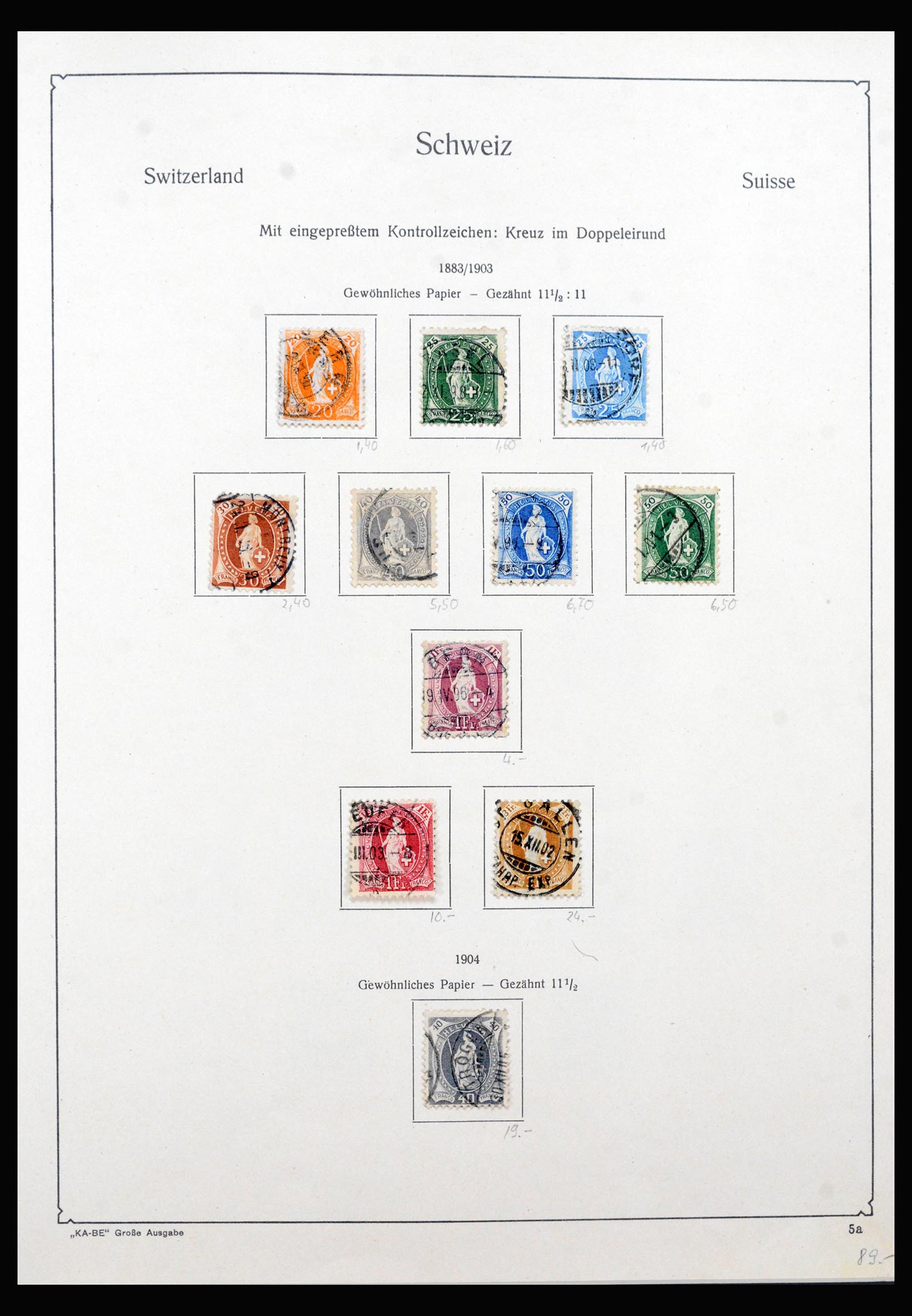 40369 0006 - Postzegel verzameling 40369 Zwitserland 1850-2004.