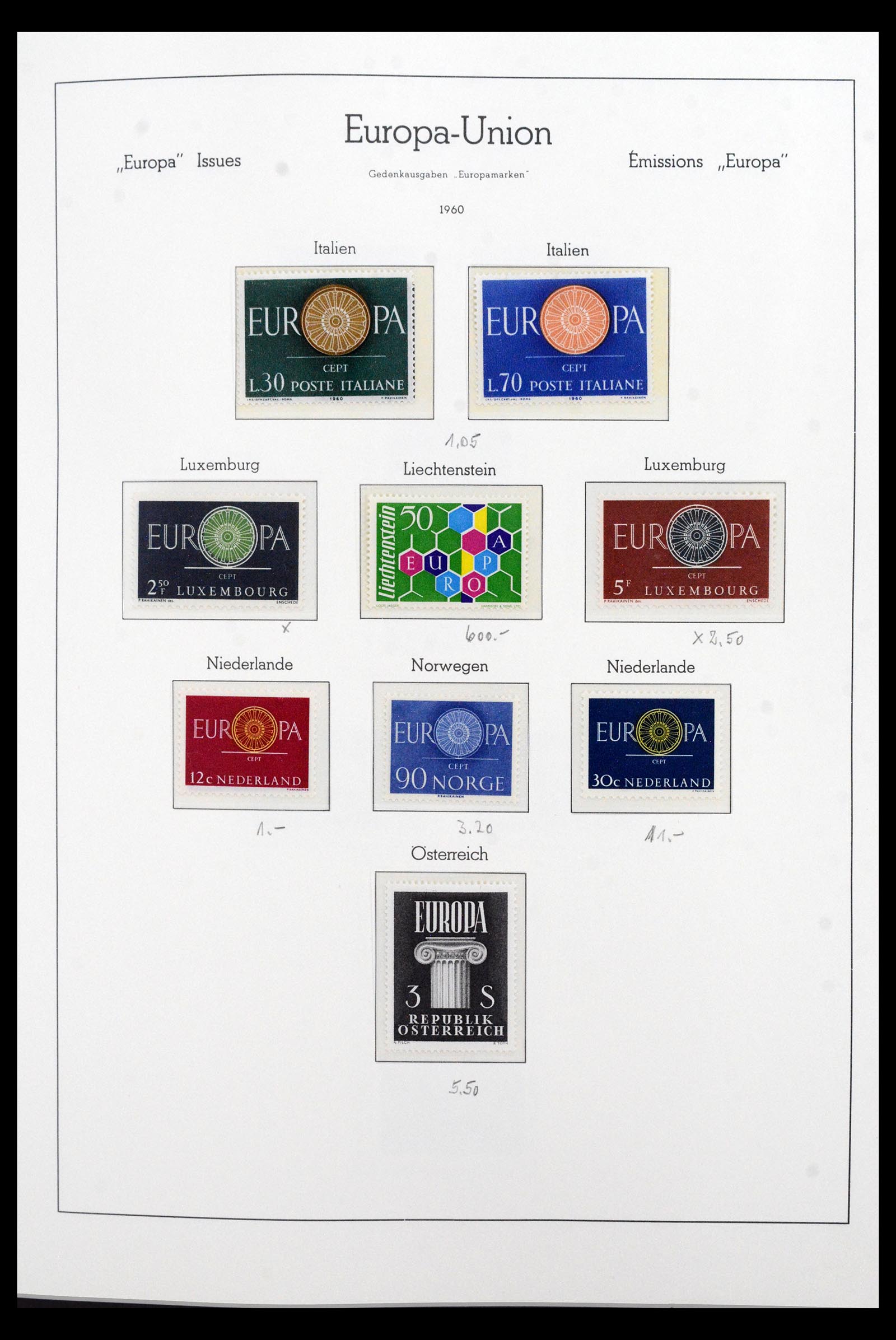 40371 0010 - Postzegel verzameling 40371 Europa CEPT 1956-2000.