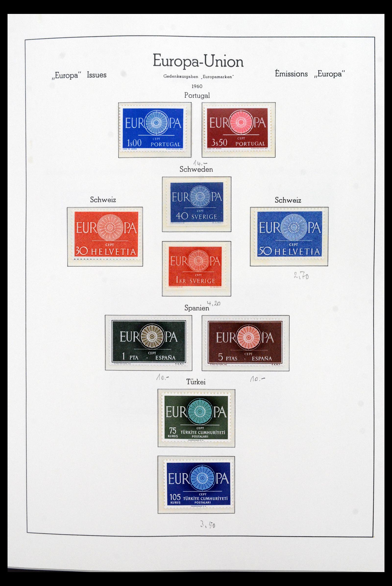40371 0011 - Postzegel verzameling 40371 Europa CEPT 1956-2000.